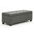 Storage Ottoman Stool 102cm Fabric DARK GREY-Ottomans-PEROZ Accessories