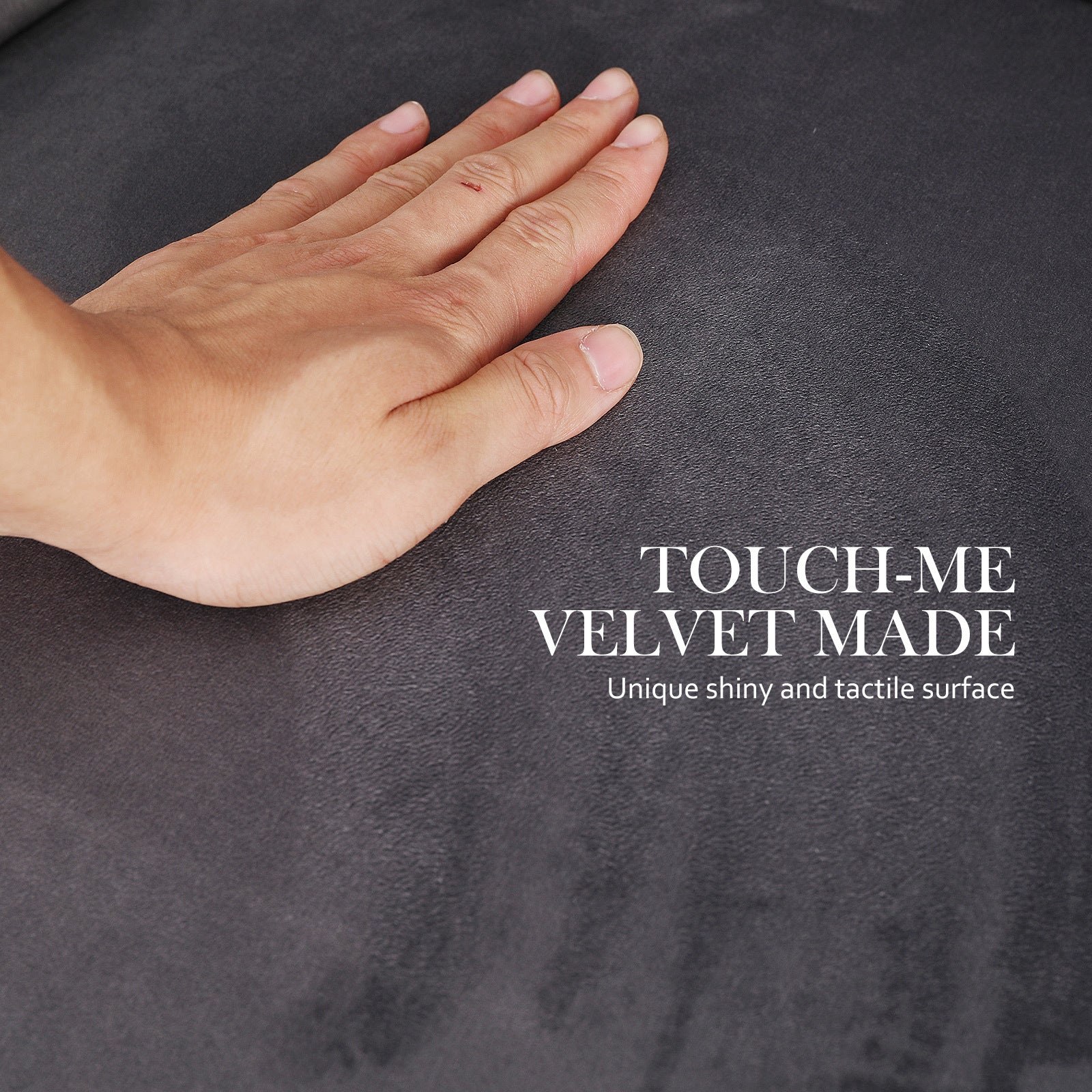 2X French Provincial Dining Chair Ring Studded Velvet Rubberwood Leg LISSE GREY-Furniture > Bedroom > Bedside Tables-PEROZ Accessories