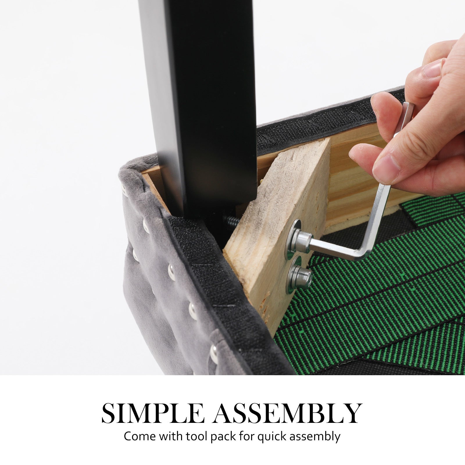 2X French Provincial Dining Chair Ring Studded Velvet Rubberwood Leg LISSE GREY-Furniture > Bedroom > Bedside Tables-PEROZ Accessories