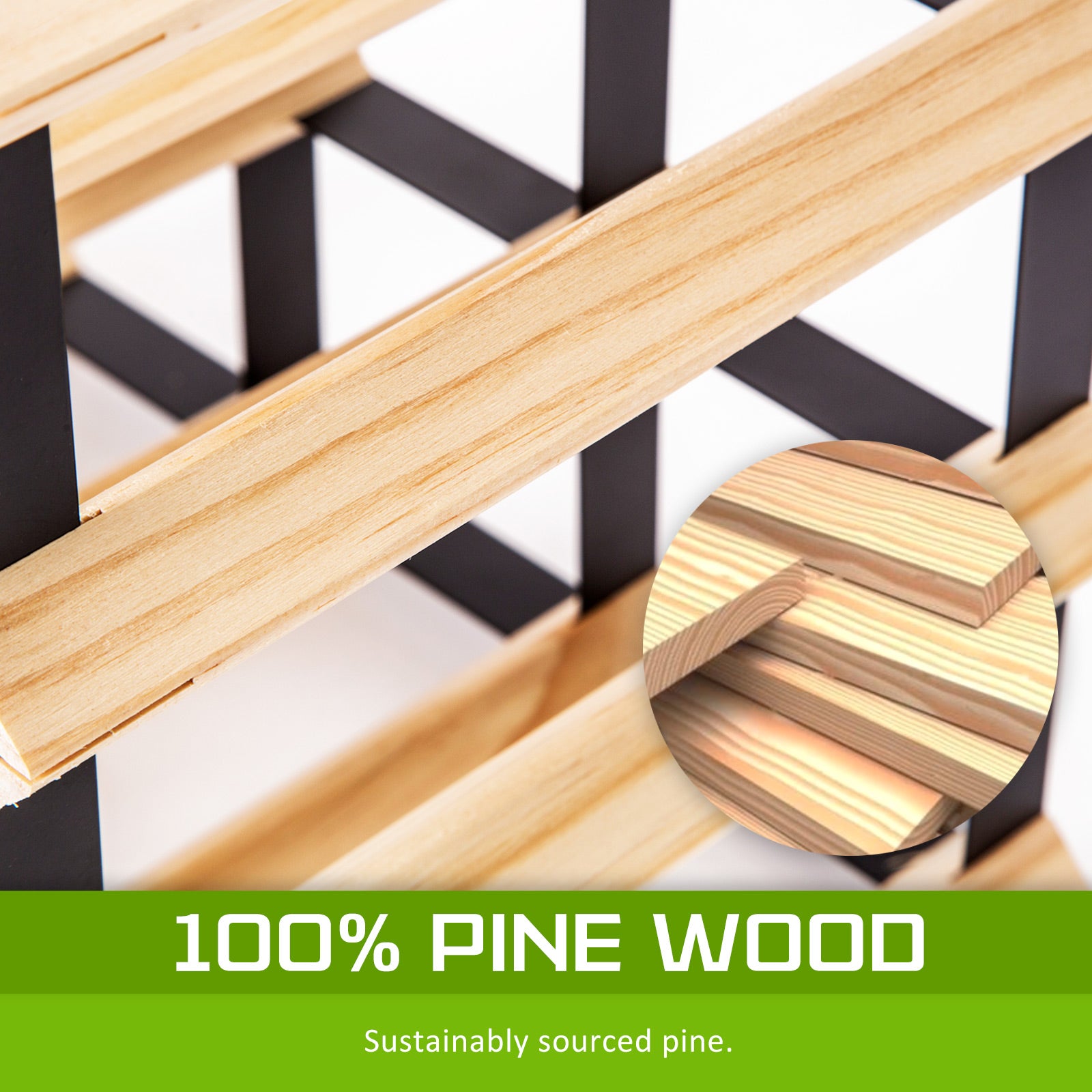 Timber Wine Rack Storage Cellar Organiser 72 Bottle-Home & Garden > Kitchenware-PEROZ Accessories