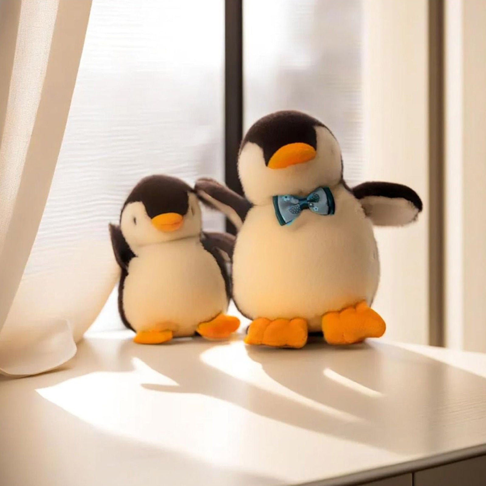 2X Plush Penguin Keychain Or Doll With Sound Activation BLACK-Baby & Kids > Baby & Kid&