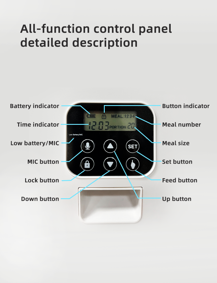 YES4PETS 5.6L Visible Automatic Digital Pet Dog Cat Feeder Food Bowl Dispenser-Pet Care > Dog Supplies-PEROZ Accessories