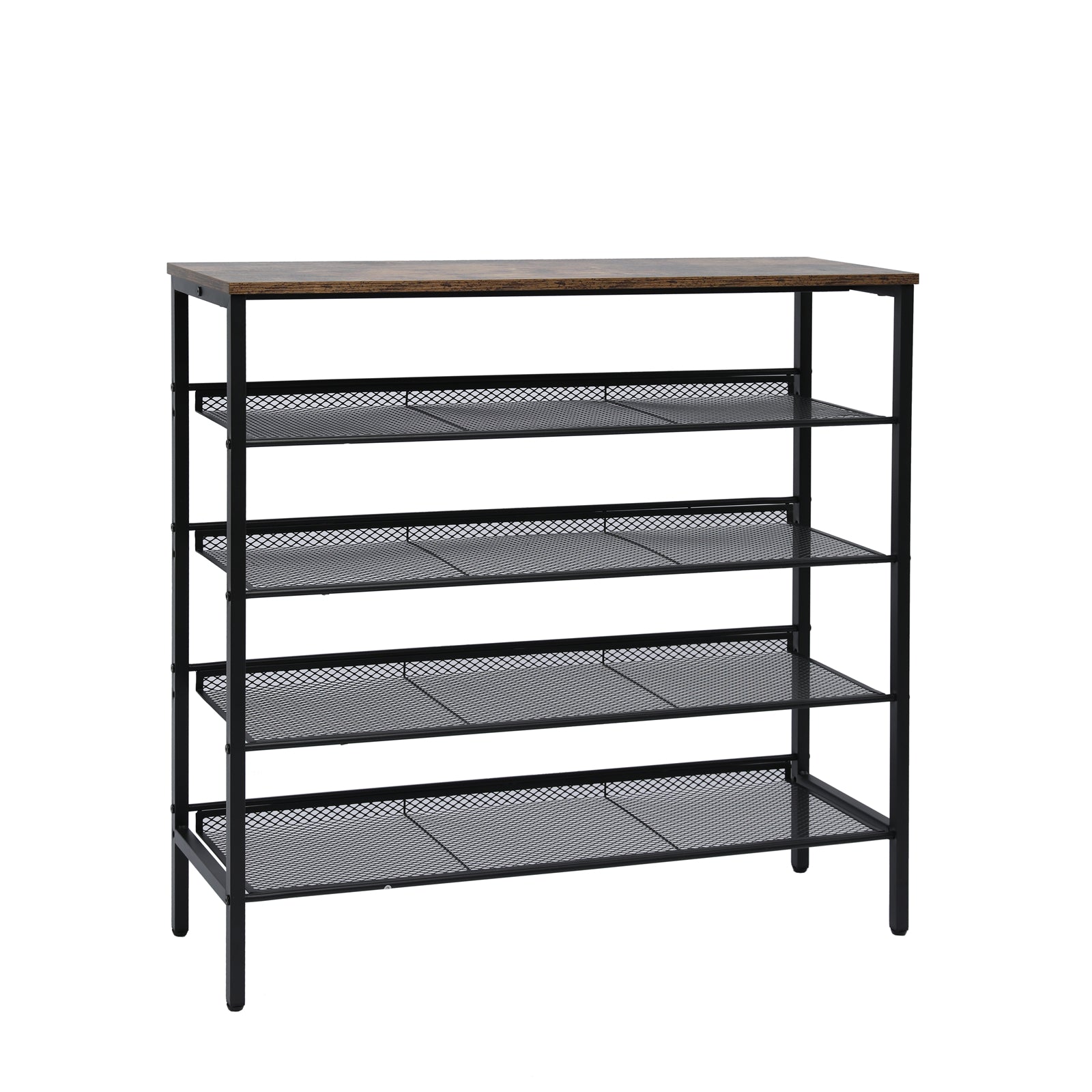 YES4HOMES 5-Tier Medium Shoe Rack Shelf Stand Flat & Slant Adjustable Storage Organizer-Home & Garden > DIY > Kitchen & Bathroom DIY-PEROZ Accessories