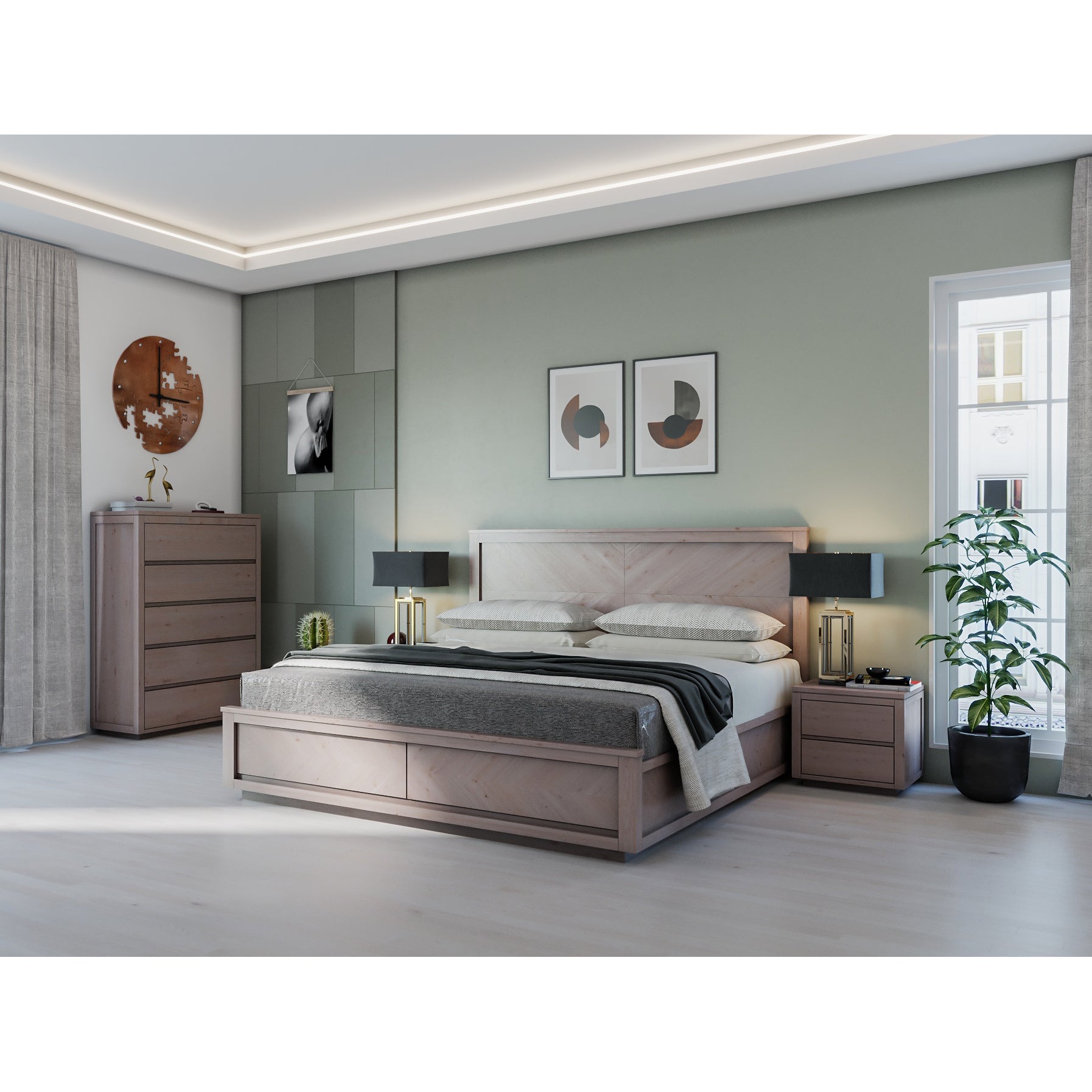 Rosemallow 2pc Bedside Table 2 Drawers Storage Cabinet Nightstand End Tables-Furniture > Bedroom > Bedside Tables-PEROZ Accessories