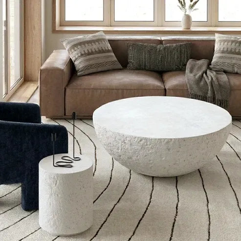 Interior Ave - Lunar Stone Coffee Table - Fossil-Furniture > Living Room > Coffee Tables-PEROZ Accessories
