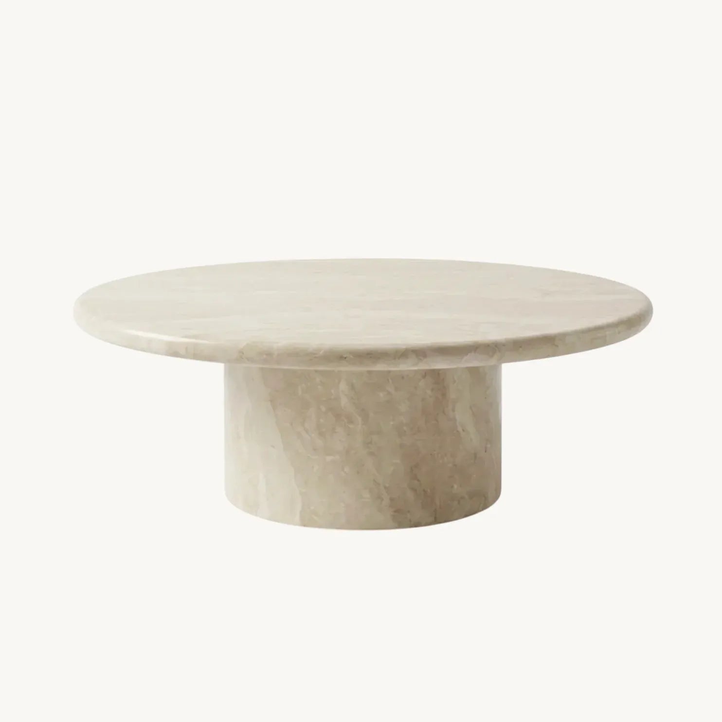 Interior Ave - Nobu Round Sculptural Stone Coffee Table - Natural Stone 70cm