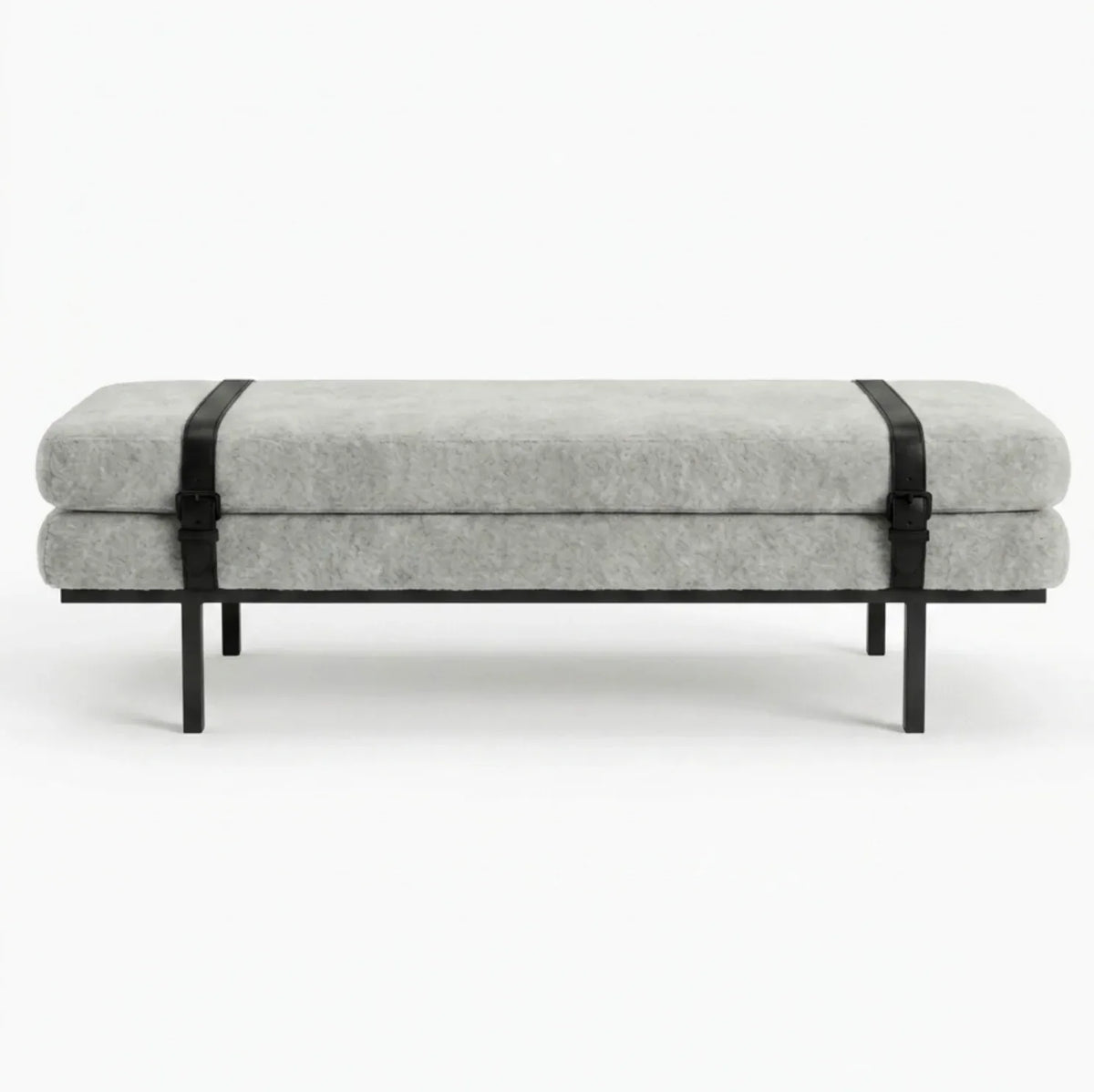 Interior Ave - Porter Bench - Light Grey-Furniture > Living Room > Ottomans & Footstools-PEROZ Accessories