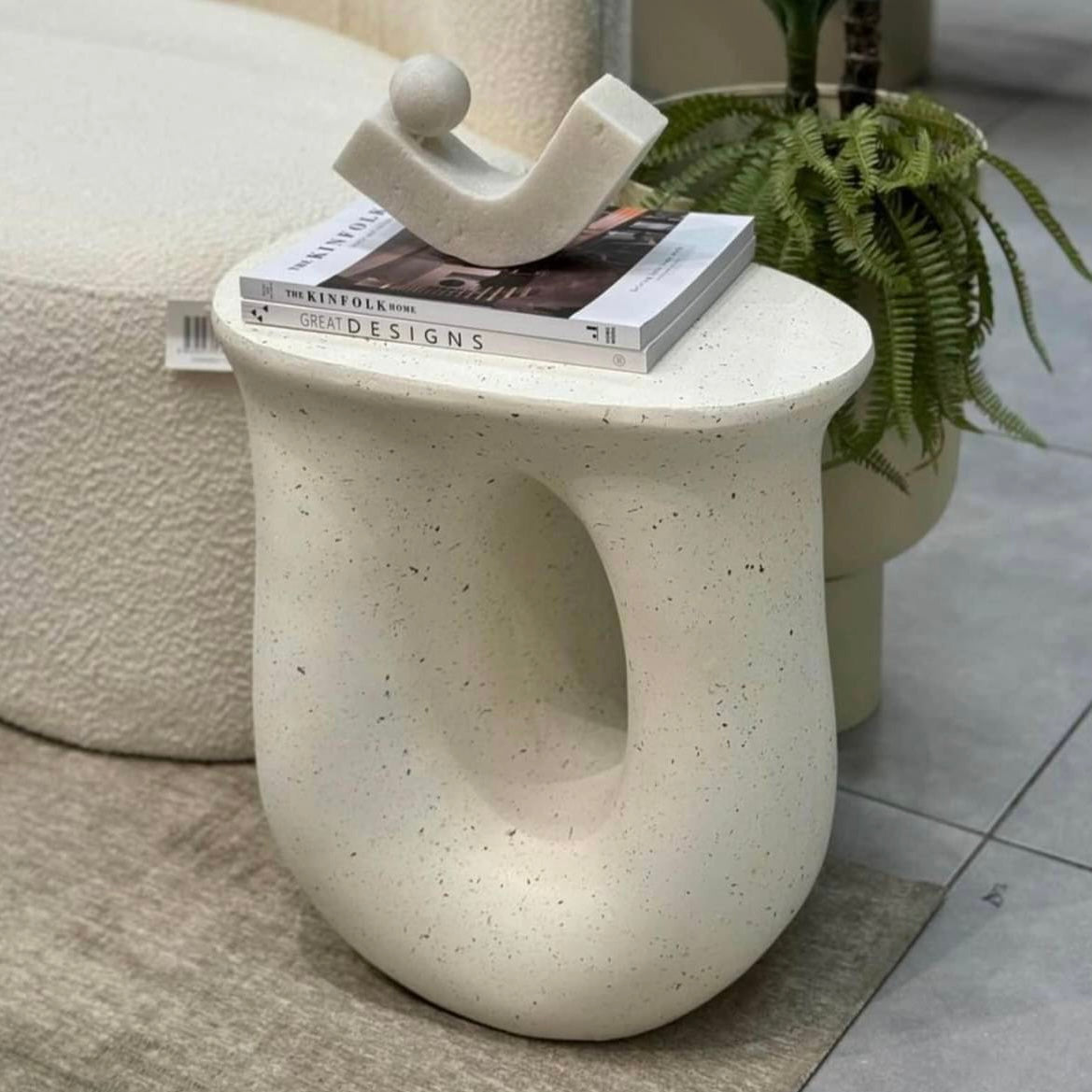 Interior Ave - Cosmo Terrazzo Accent Side Table-Furniture > Bedroom > Bedside Tables-PEROZ Accessories