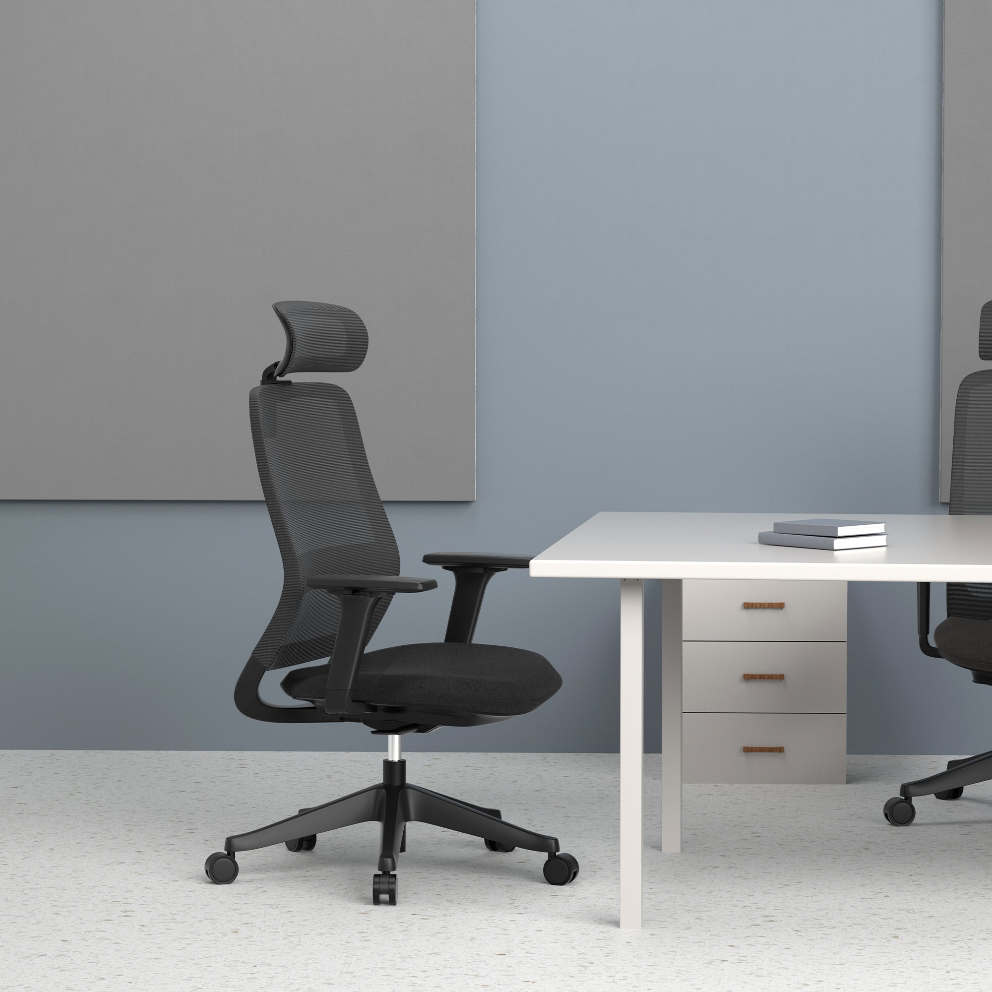 Carlie High Back Molded Foam Seat Ergonomic Office Chair In Black-Furniture > Office > Office & Desk Chairs-PEROZ Accessories
