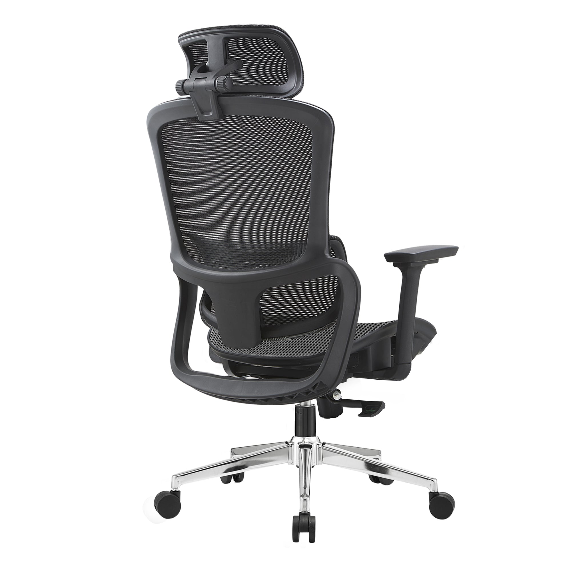 Elena High Back Full Mesh Ergonomic Office Chair In Black-Furniture > Office > Office & Desk Chairs-PEROZ Accessories
