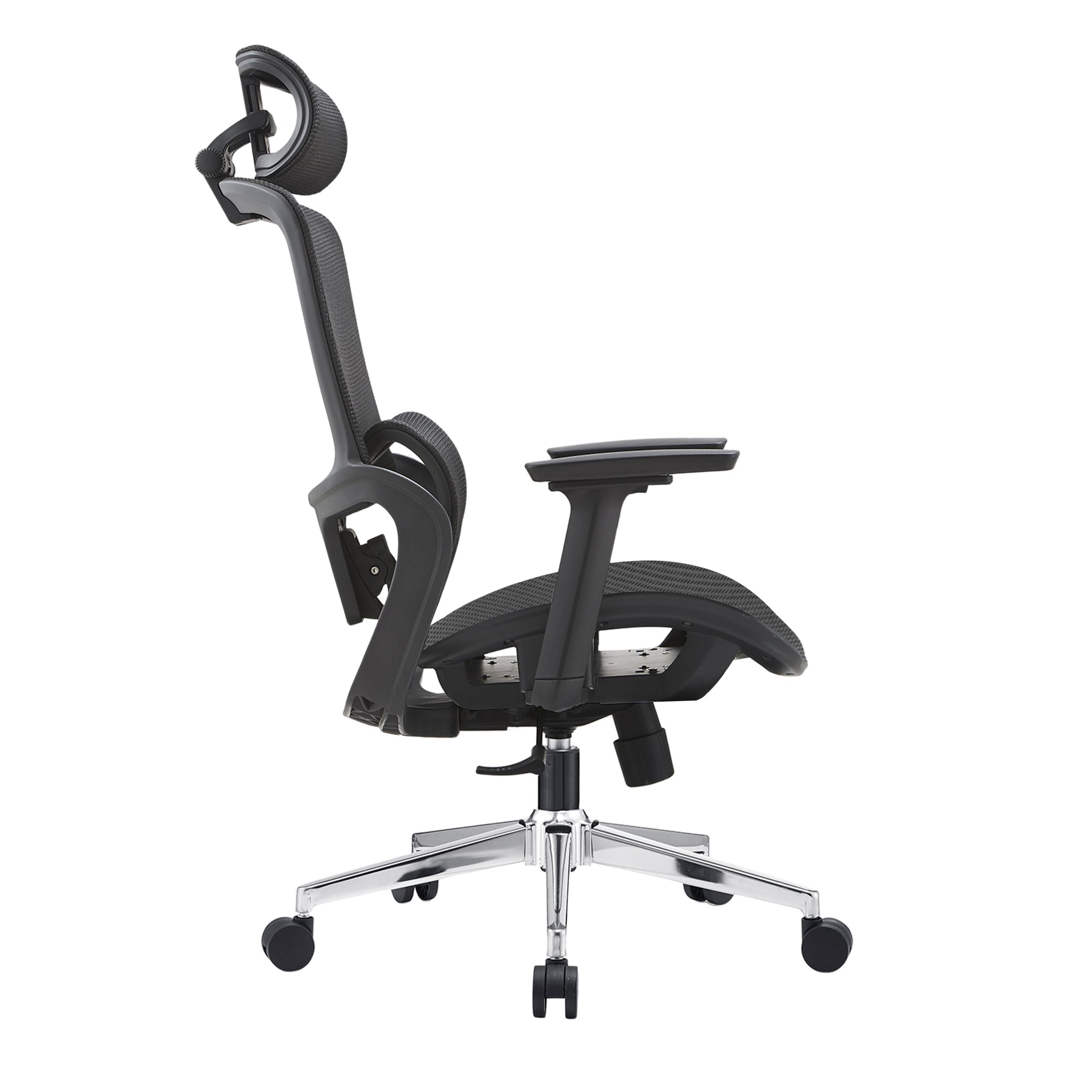 Elena High Back Full Mesh Ergonomic Office Chair In Black-Furniture > Office > Office & Desk Chairs-PEROZ Accessories