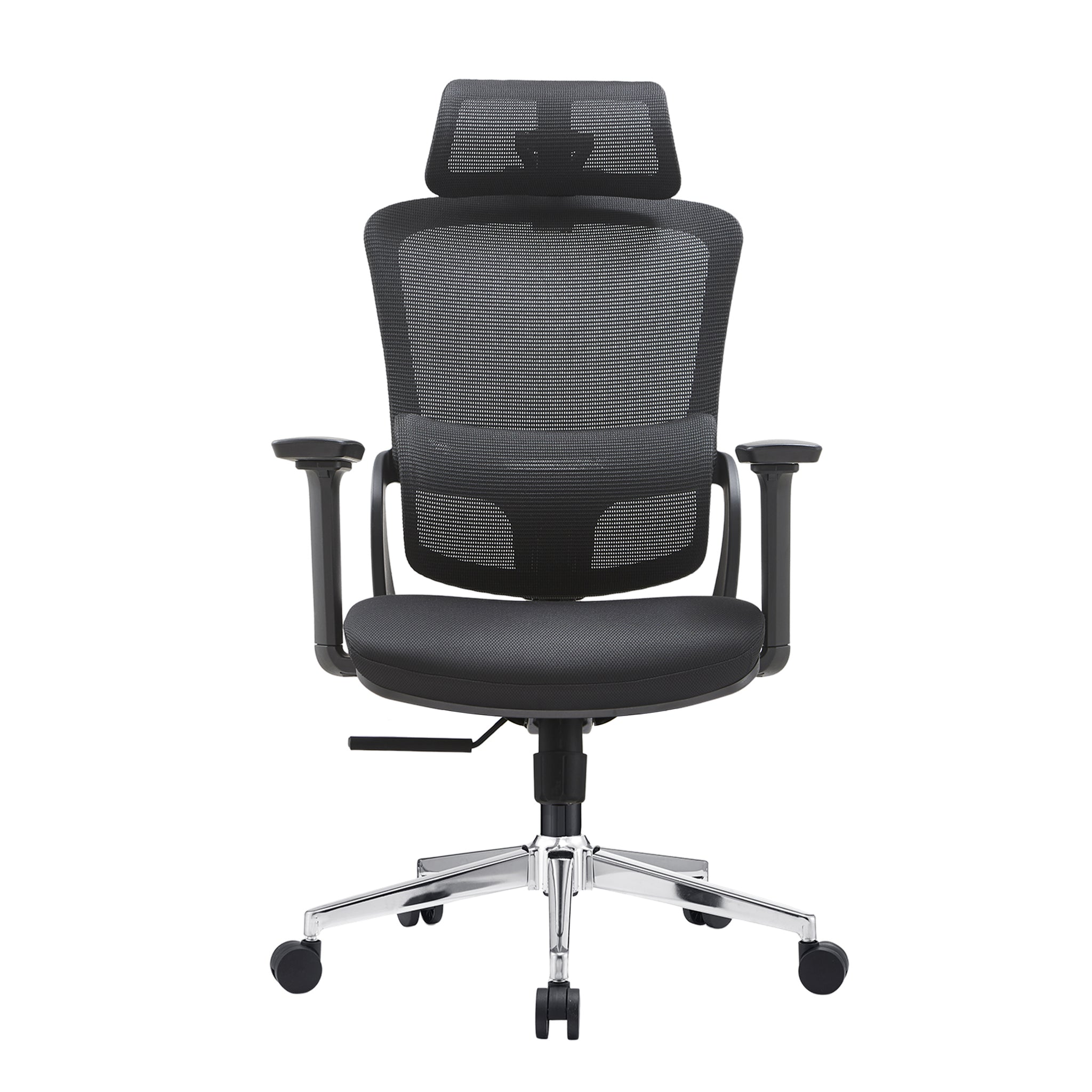 Elena High Back Fabric Seat Ergonomic Office Chair In Black-Furniture > Office > Office & Desk Chairs-PEROZ Accessories
