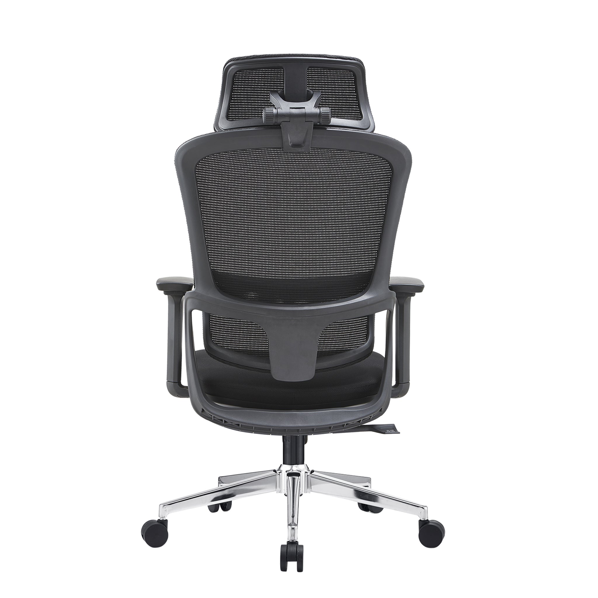Elena High Back Fabric Seat Ergonomic Office Chair In Black-Furniture > Office > Office & Desk Chairs-PEROZ Accessories