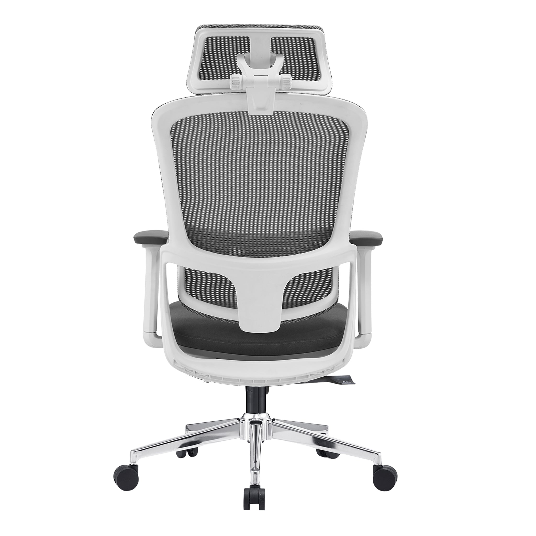 Elena High Back Fabric Seat Ergonomic Office Chair In Grey-Furniture > Office > Office & Desk Chairs-PEROZ Accessories
