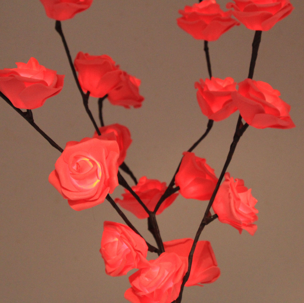 1 Set of 50cm H 20 LED Red Rose Tree Branch Stem Fairy Light Wedding Event Party Function Table Vase Centrepiece Decoration-Home & Garden > Decor > Vases & Table Decor-PEROZ Accessories