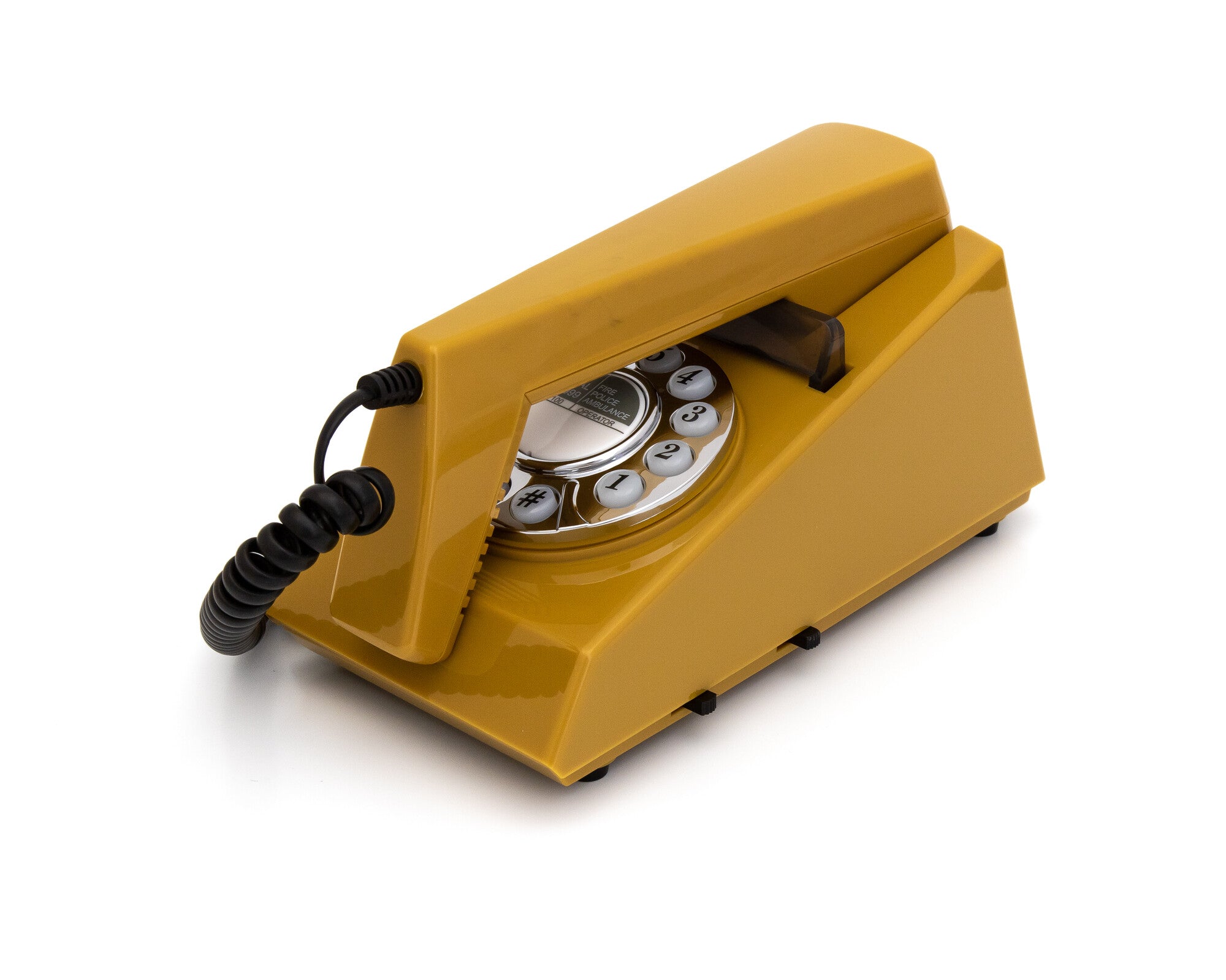 GPO Retro Trim Phone Push Button - Mustard-Audio & Video > Musical Instrument & Accessories-PEROZ Accessories