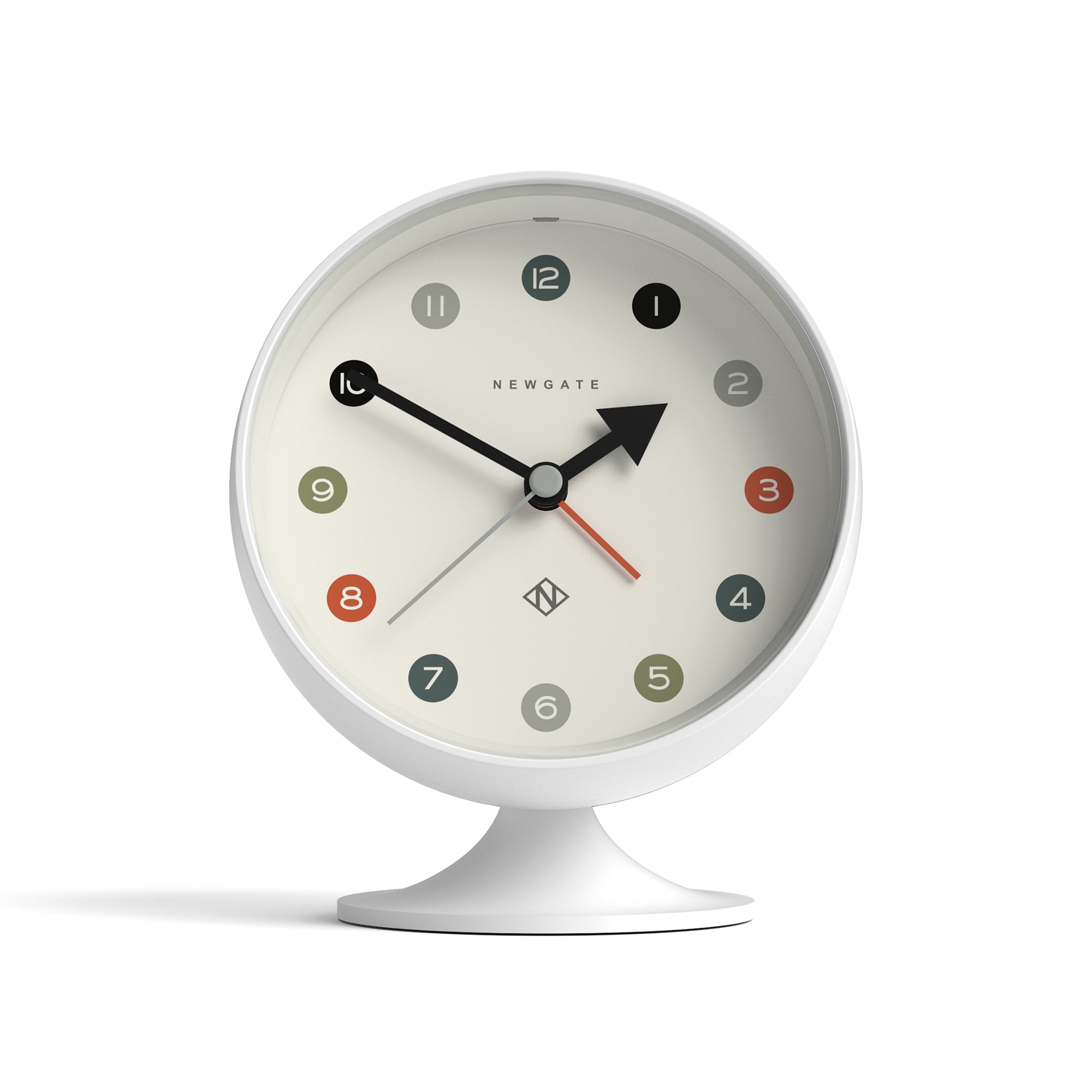 Newgate Spheric Alarm Clock White-Home & Garden > Decor-PEROZ Accessories