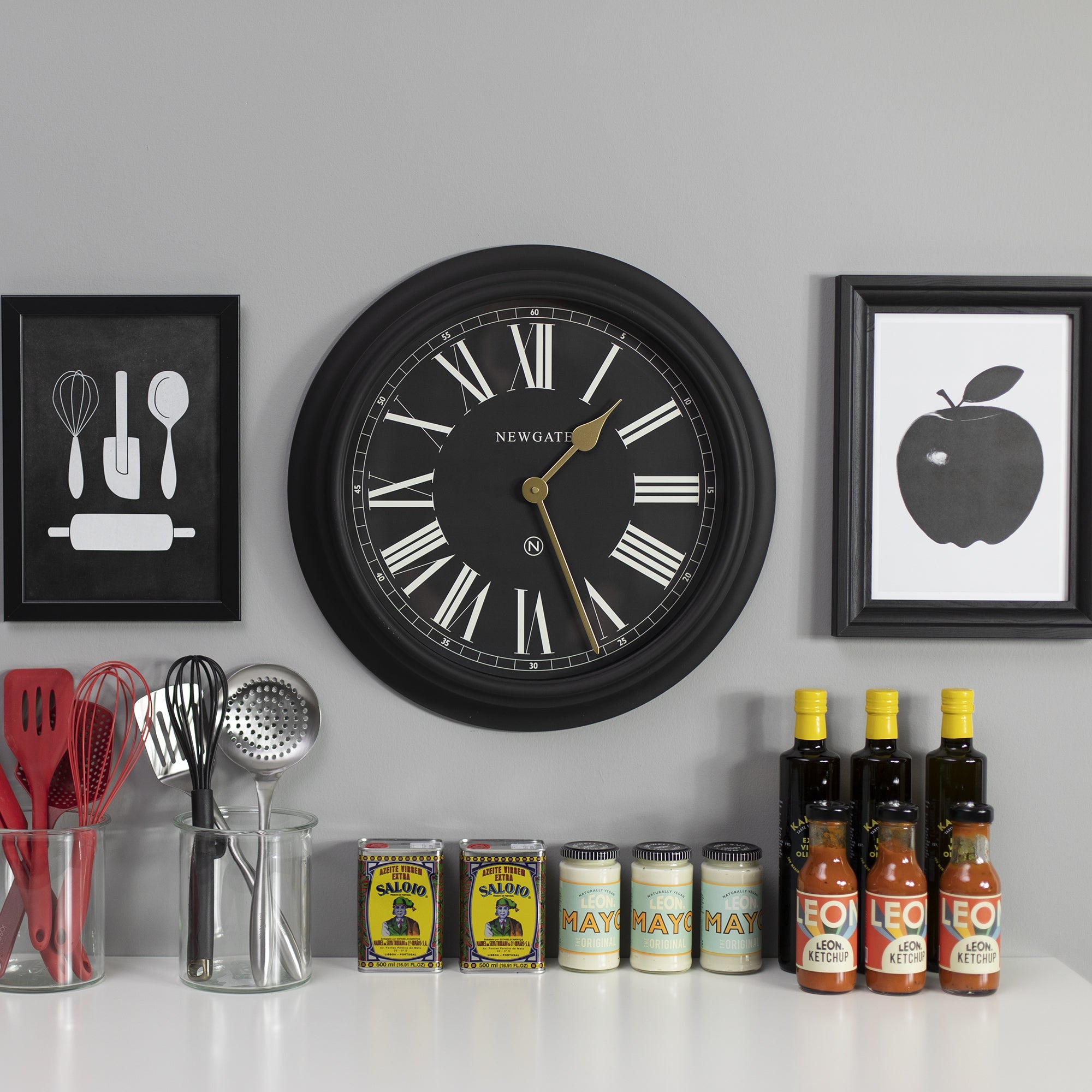 Newgate Chocolate Shop Wall Clock Silicone Cave Black-Home & Garden > Decor-PEROZ Accessories