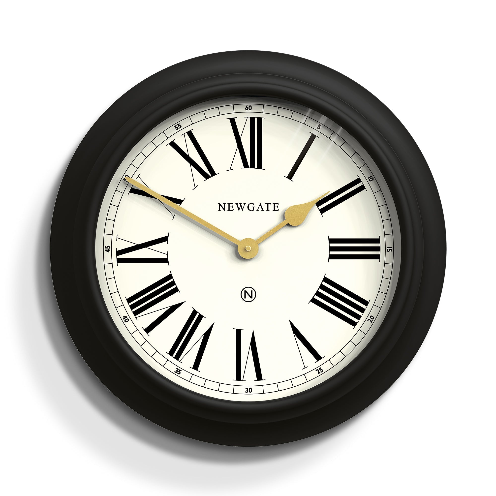 Newgate Chocolate Shop Wall Clock Silicone Cave Black & Cream-Home & Garden > Home Office Accessories-PEROZ Accessories