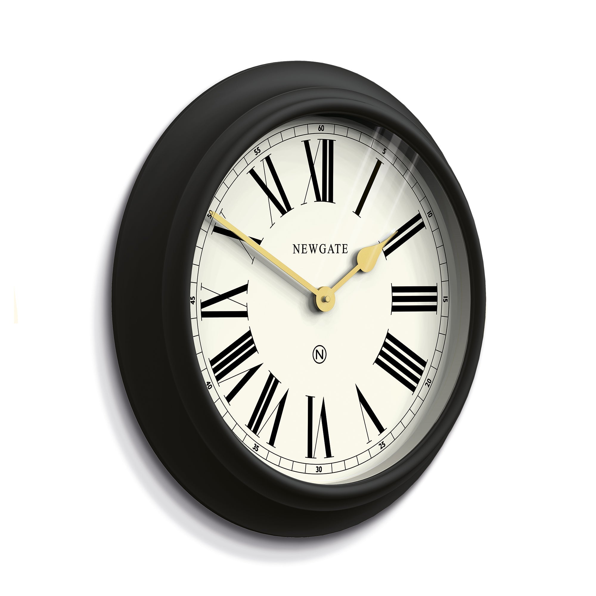 Newgate Chocolate Shop Wall Clock Silicone Cave Black & Cream-Home & Garden > Home Office Accessories-PEROZ Accessories