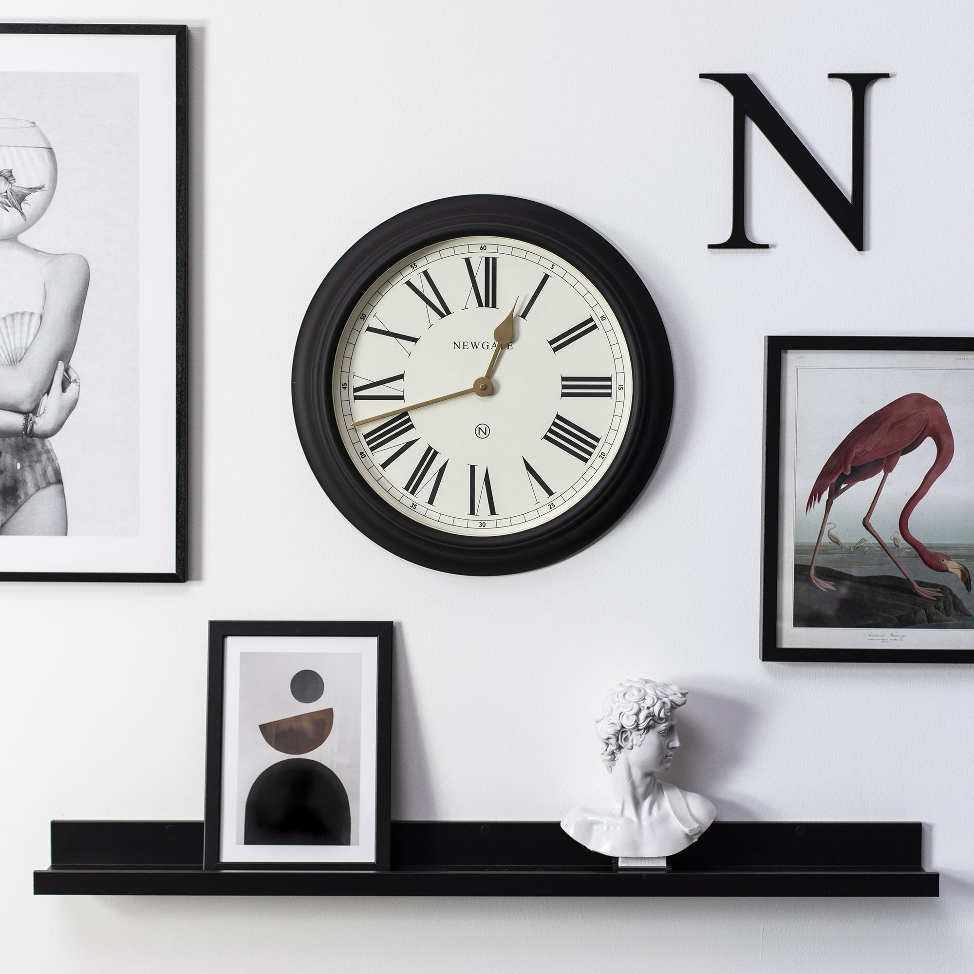 Newgate Chocolate Shop Wall Clock Silicone Cave Black & Cream-Home & Garden > Home Office Accessories-PEROZ Accessories