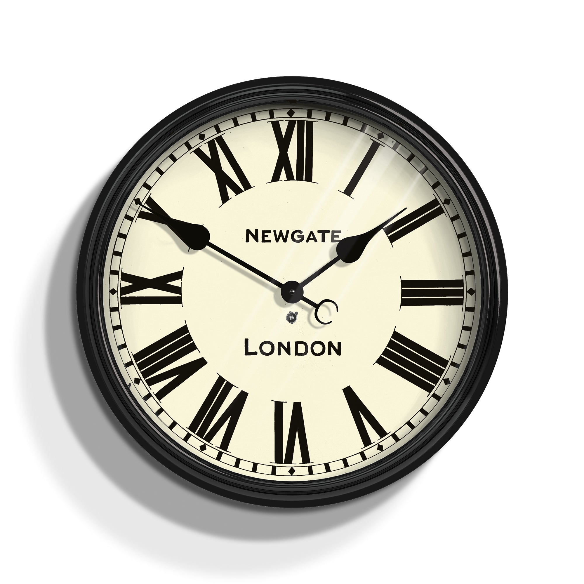 Newgate Battersby Clock Black-Home & Garden > Home Office Accessories-PEROZ Accessories