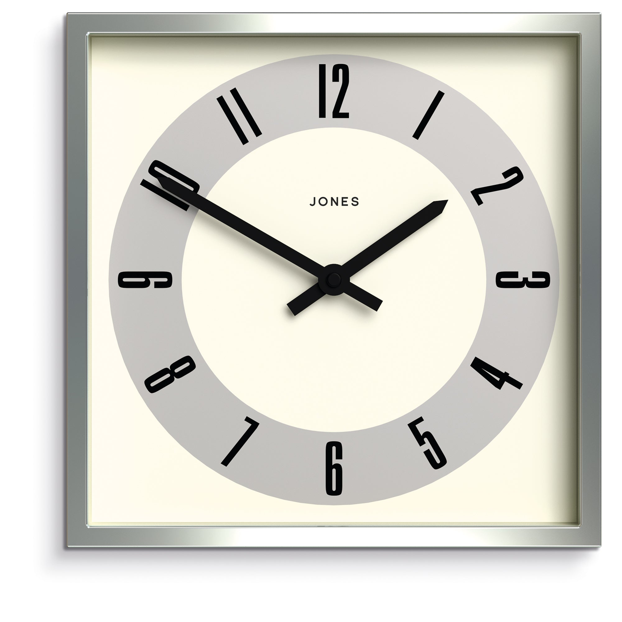 Newgate Jones Box Wall Clock Silver-Home & Garden > Decor-PEROZ Accessories