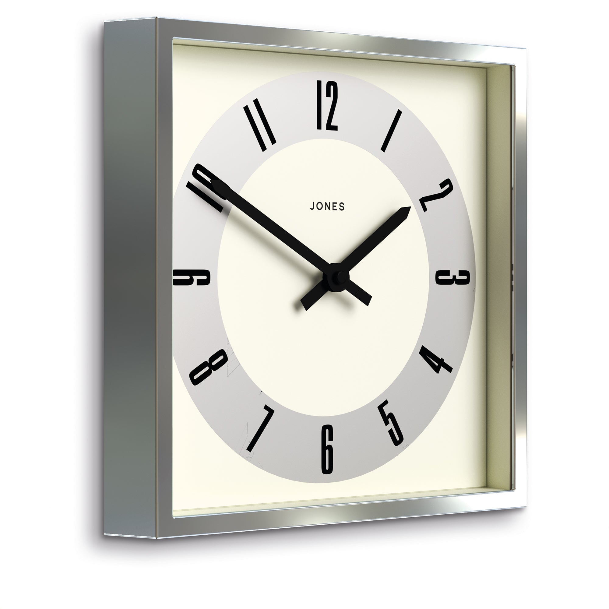 Newgate Jones Box Wall Clock Silver-Home & Garden > Decor-PEROZ Accessories
