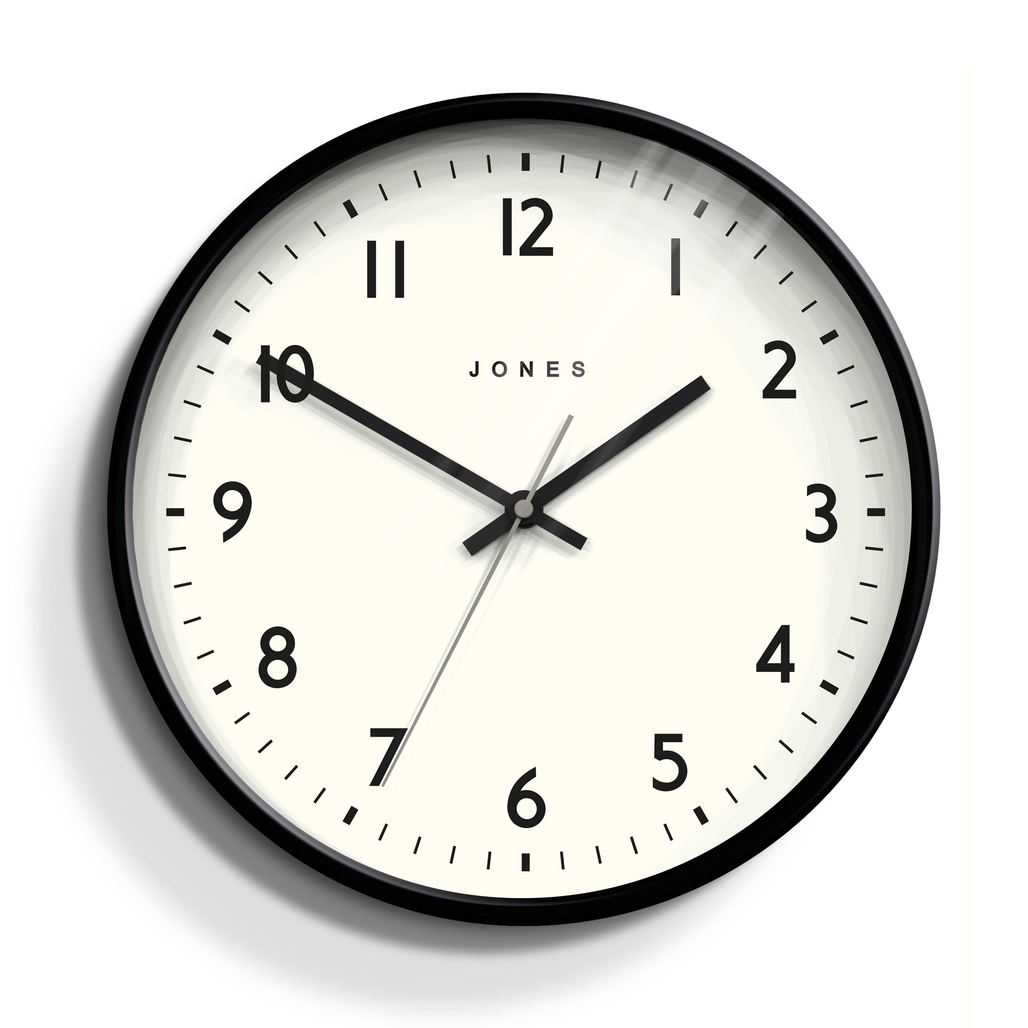 Newgate Jones Jam Clock Matte Black-Home & Garden > Decor-PEROZ Accessories