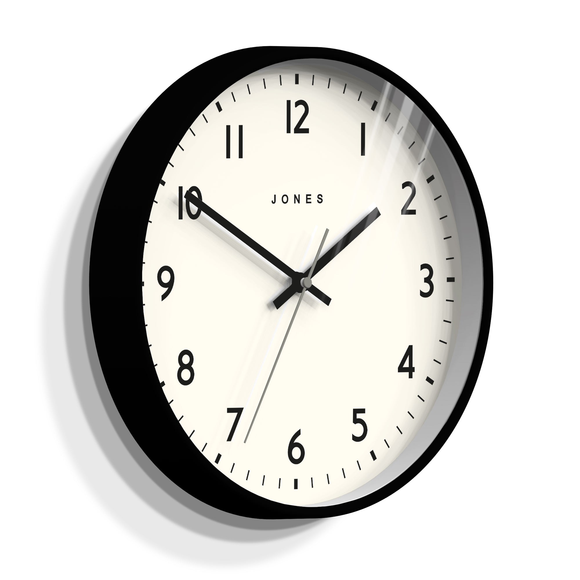 Newgate Jones Jam Clock Matte Black-Home & Garden > Decor-PEROZ Accessories