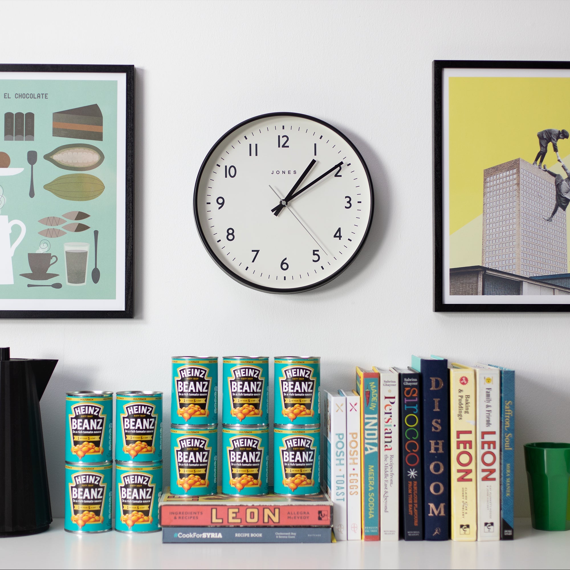 Newgate Jones Jam Clock Matte Black-Home & Garden > Decor-PEROZ Accessories