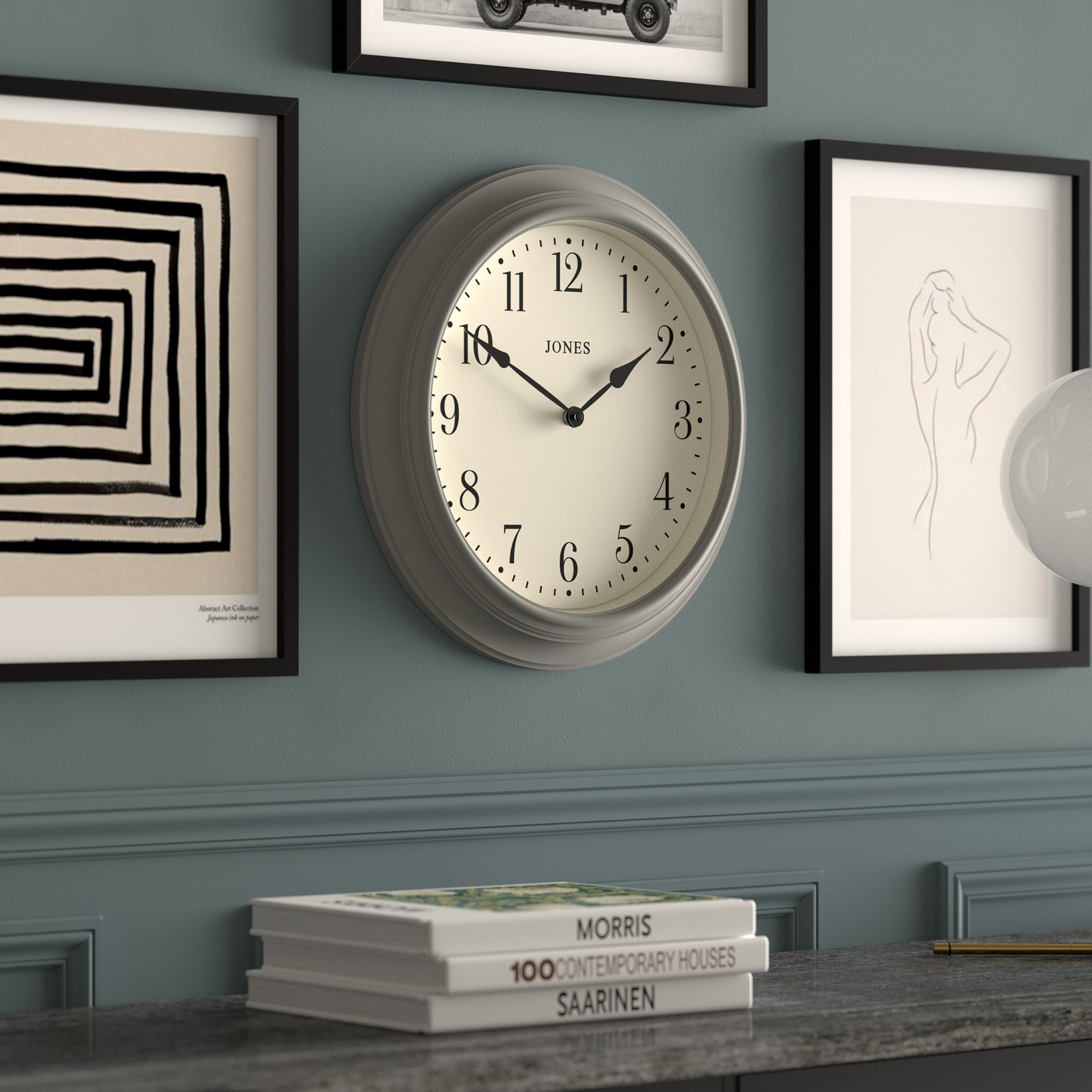 Newgate Jones Supper Club Clock Cloud Grey-Home & Garden > Decor-PEROZ Accessories