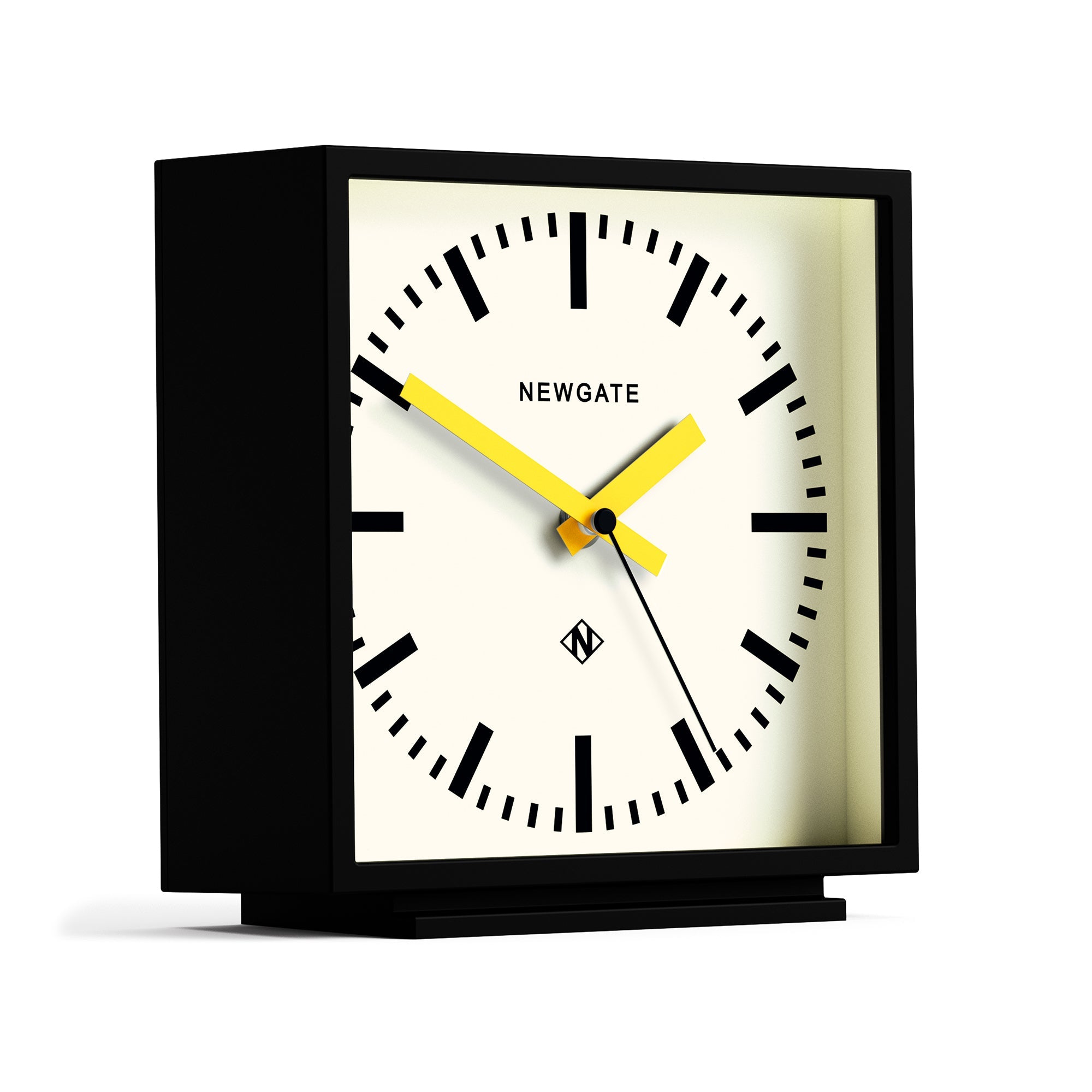 Newgate Amp Mantel Clock Black With Yellow Hands-Home & Garden > Decor-PEROZ Accessories