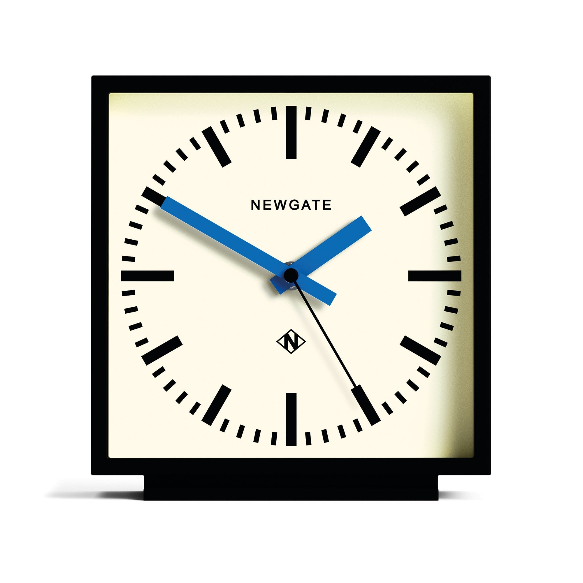 Newgate Amp Mantel Clock Black With Blue Hands-Home & Garden > Decor-PEROZ Accessories