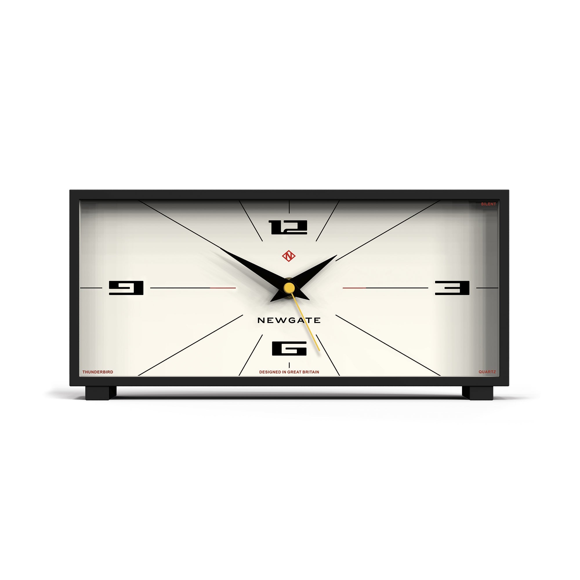 Newgate Thunderbird Mantel Clock Neutral Rocket Dial-Home & Garden > Home Office Accessories-PEROZ Accessories