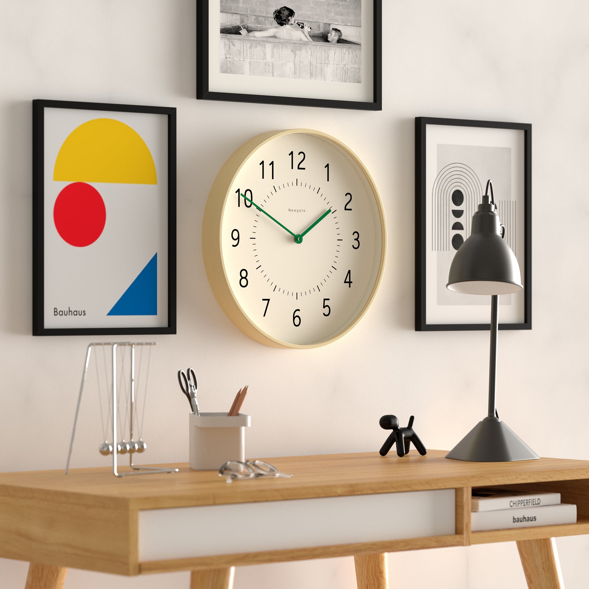 Newgate Monopoly Plywood Wall Clock With Green Hands-Home & Garden > Decor-PEROZ Accessories