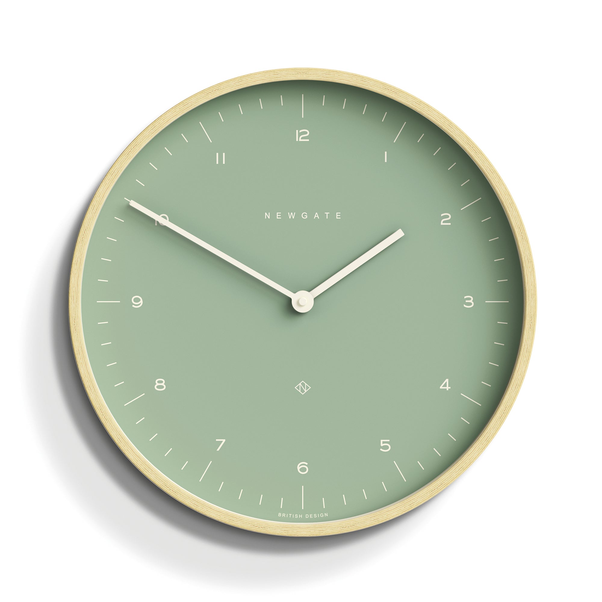 Newgate Mr Clarke Clock Pale Wood Bubble Green Dial 133-Home & Garden > Decor-PEROZ Accessories