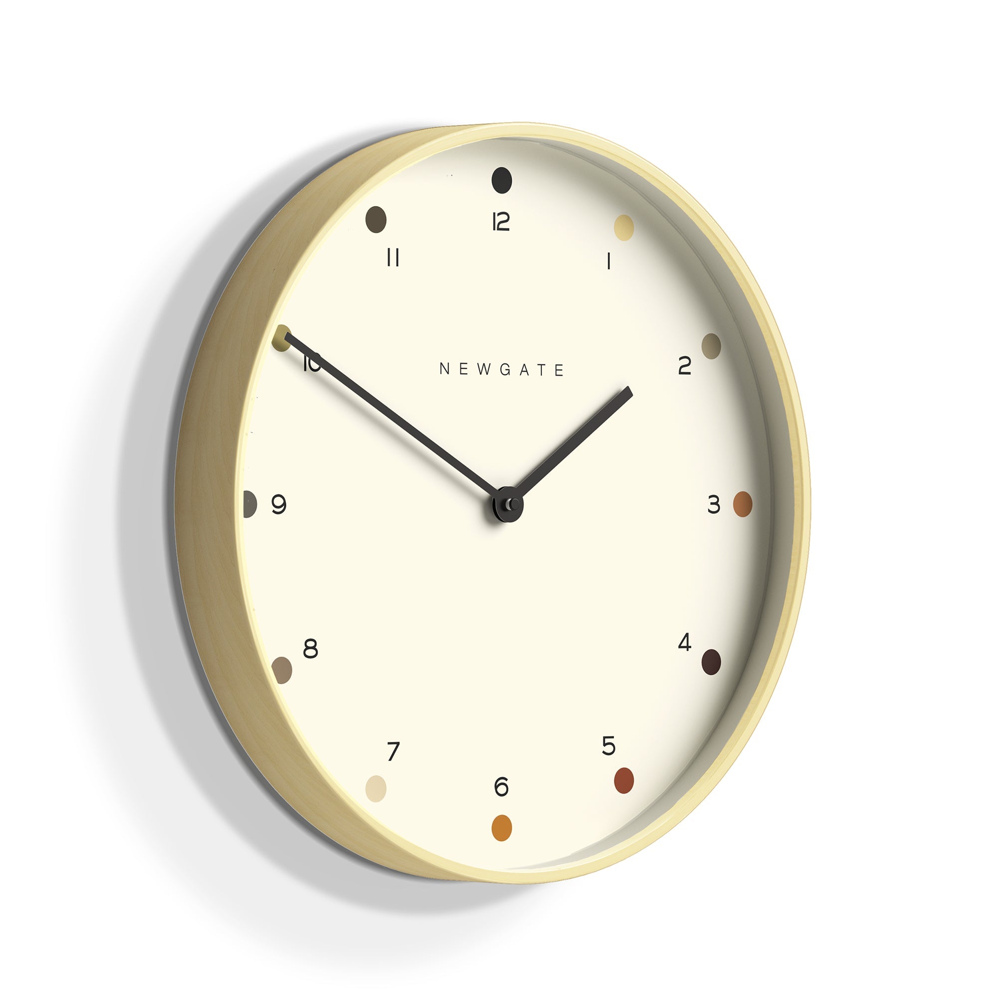 Newgate Mr Clarke Clock Pale Wood Dot Dial-Home & Garden > Decor-PEROZ Accessories