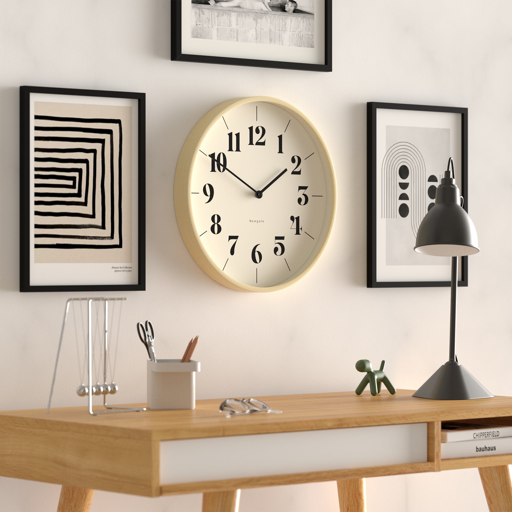 Newgate Mr Clarke Clock Pale Wood Hopscotch Dial-Home & Garden > Decor-PEROZ Accessories