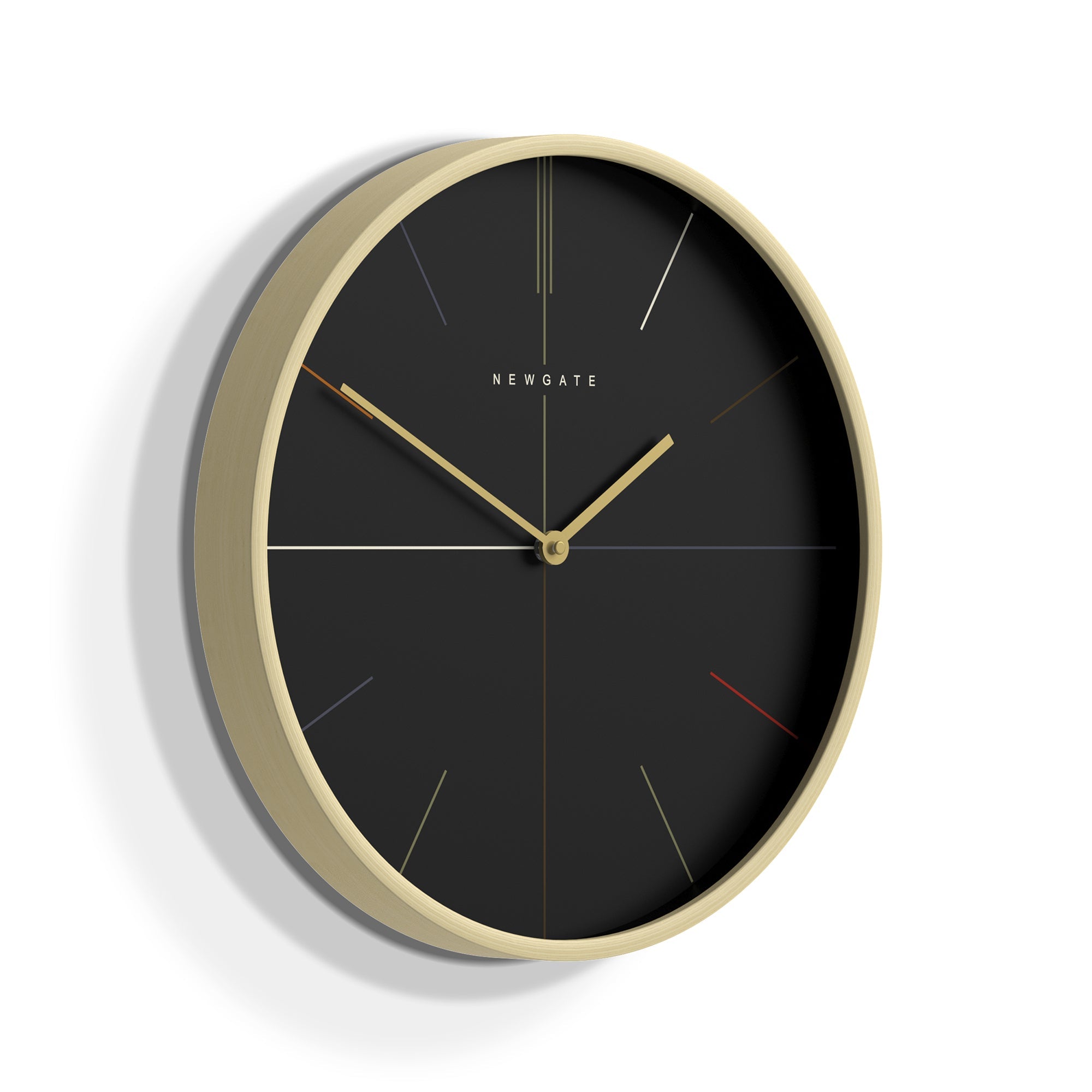 Newgate Mr Clarke Clock Pale Wood Reverse Hockey Dial-Home & Garden > Decor-PEROZ Accessories