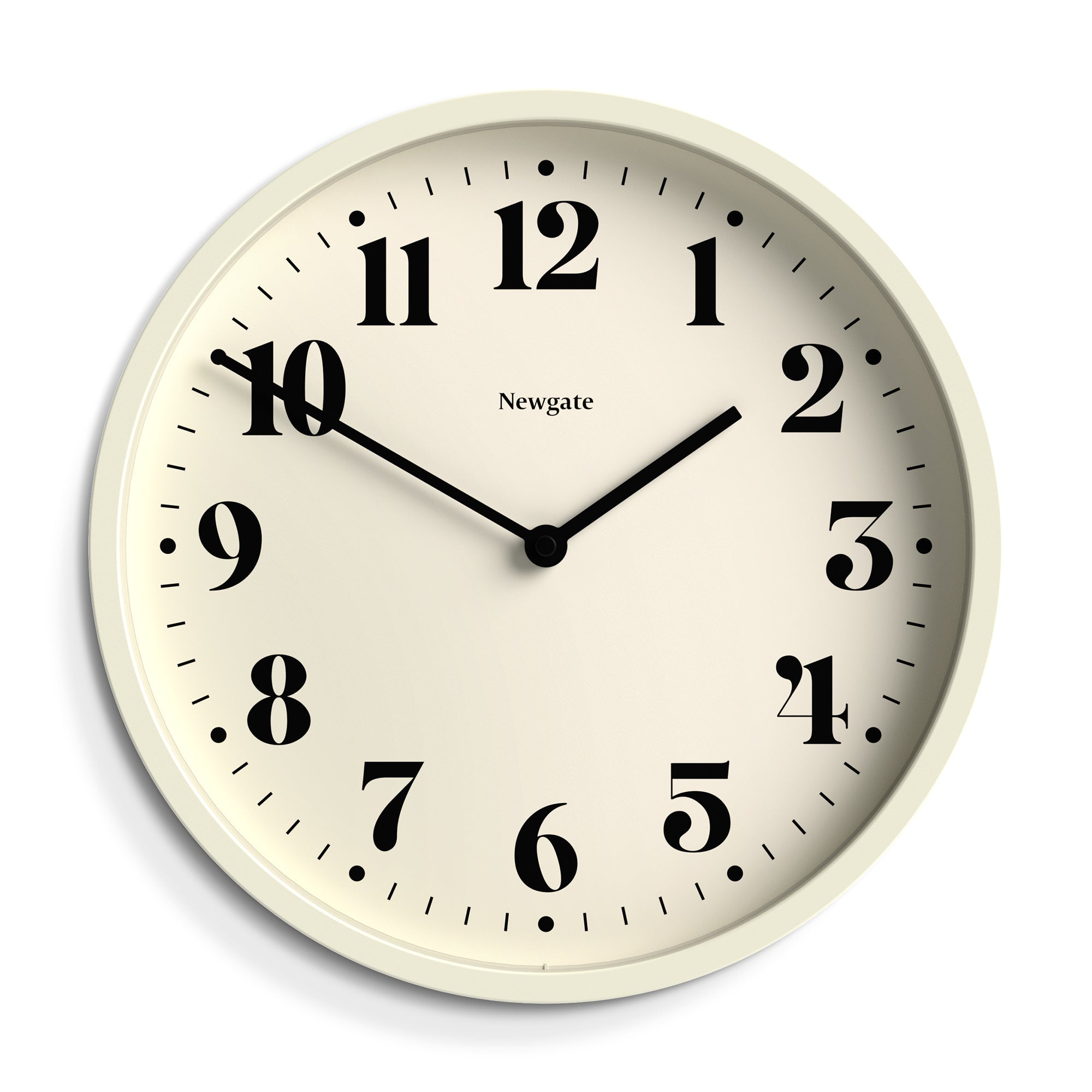 Newgate Number Four Wall Clock Matte Linen White-Home & Garden > Decor-PEROZ Accessories