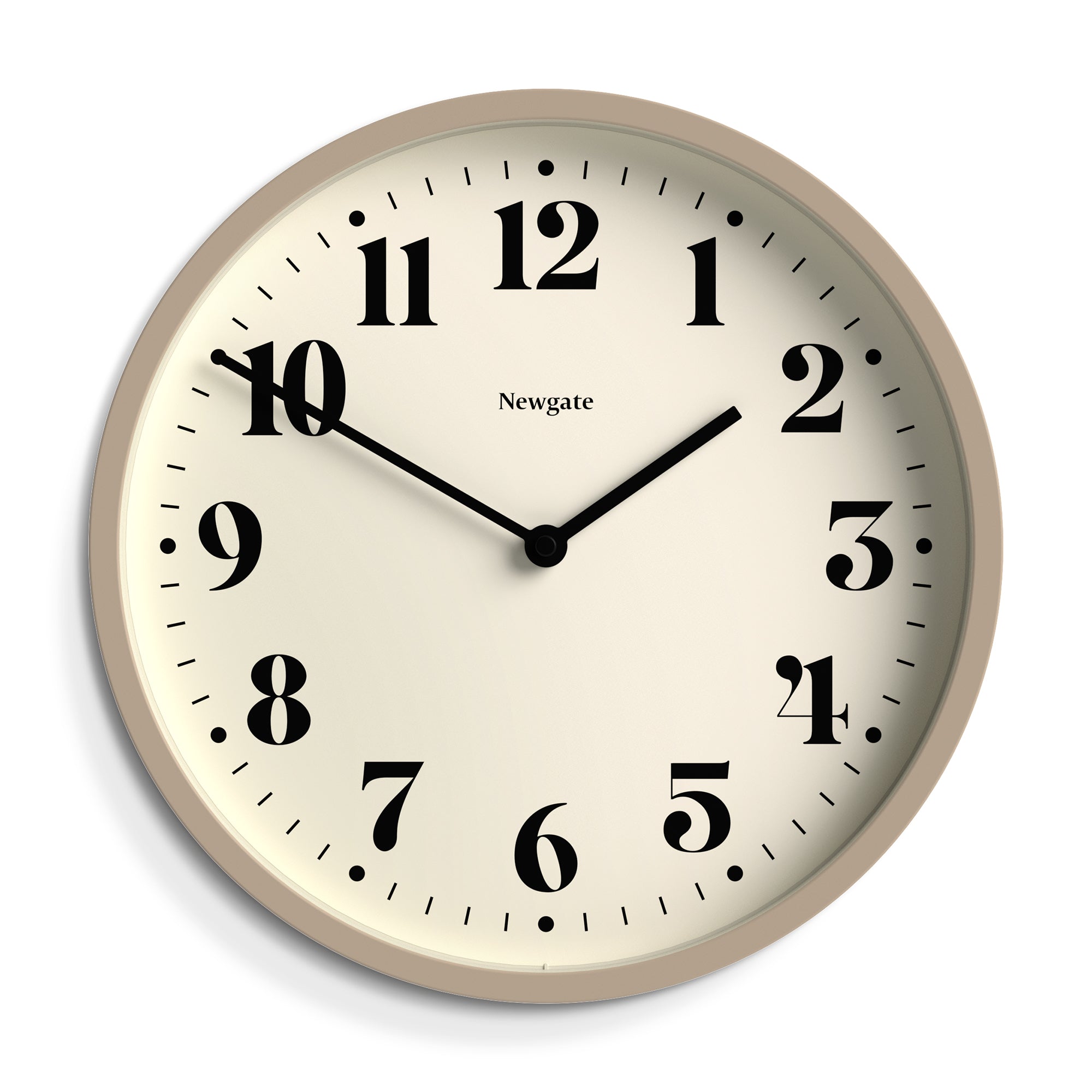 Newgate Number Four Wall Clock Matte Stone-Home & Garden > Decor-PEROZ Accessories