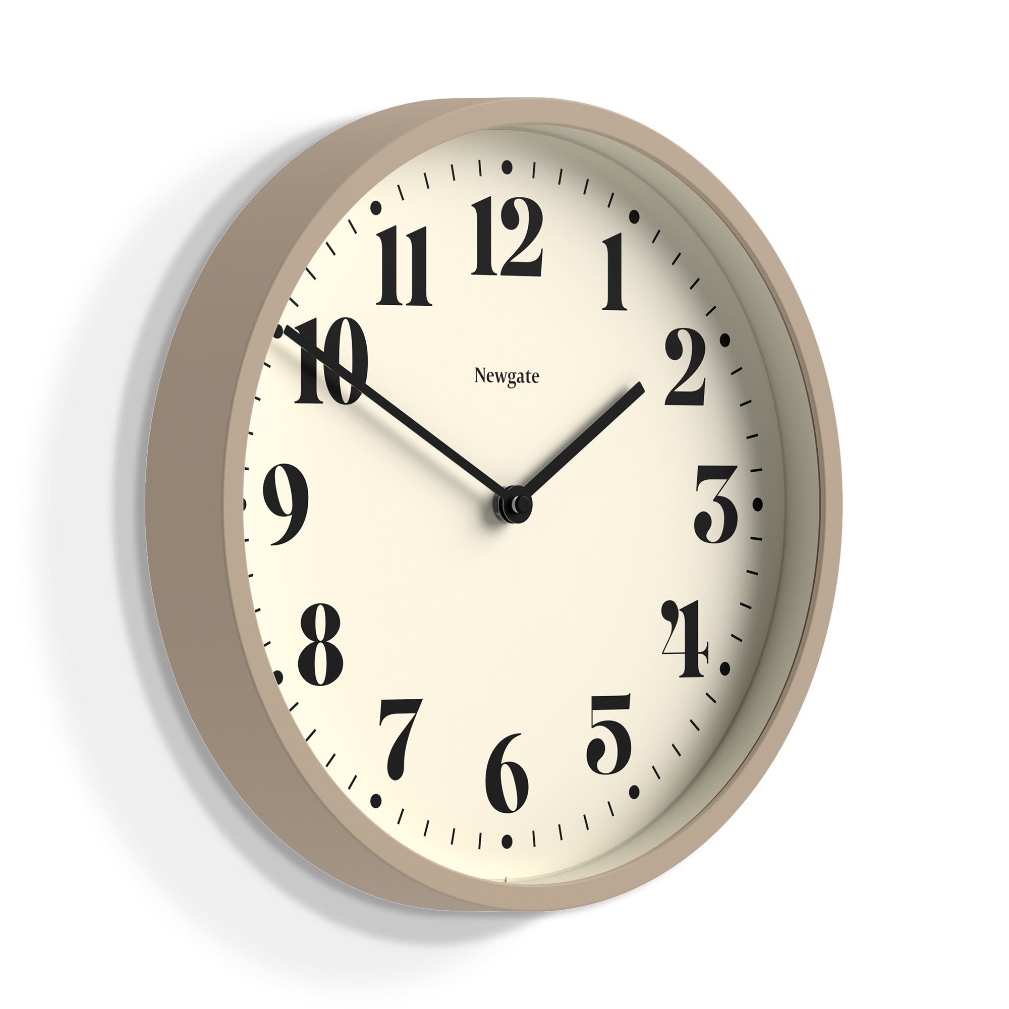 Newgate Number Four Wall Clock Matte Stone-Home & Garden > Decor-PEROZ Accessories