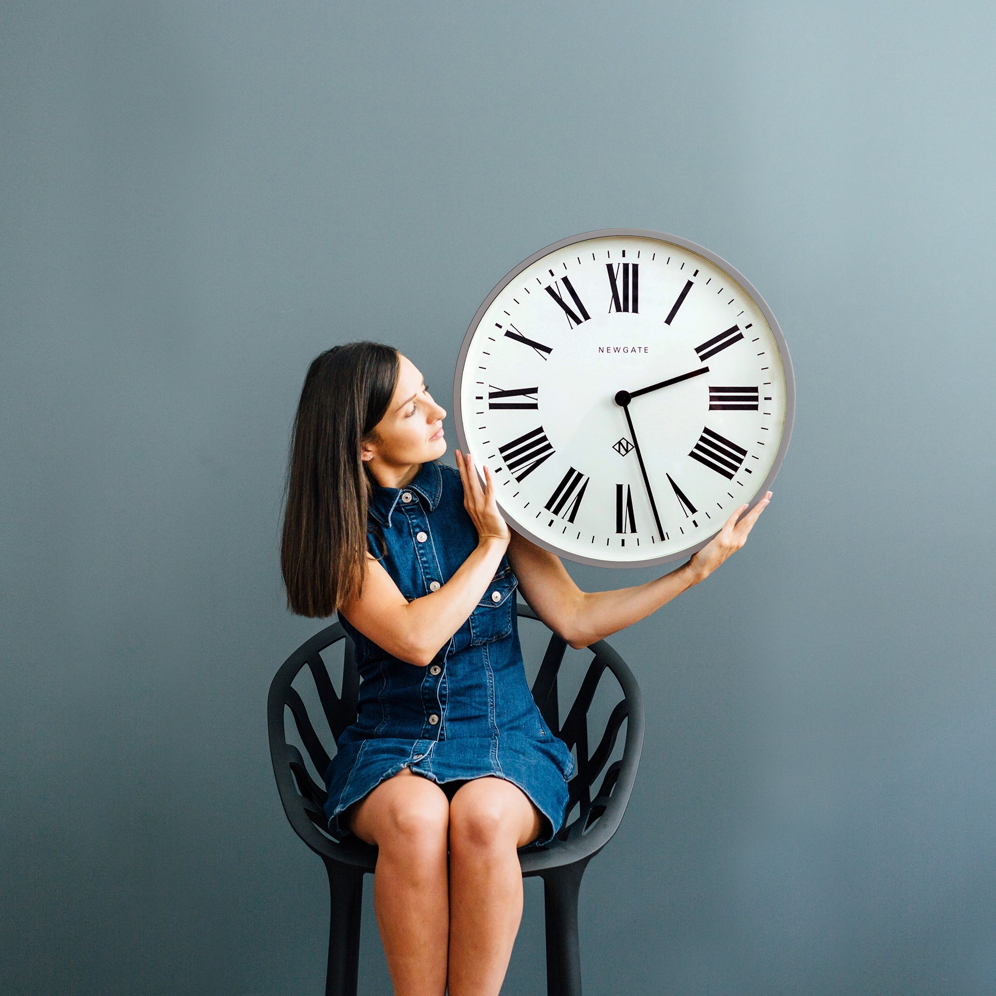 Newgate Number One Clock Italian Posh Grey-Home & Garden > Decor-PEROZ Accessories