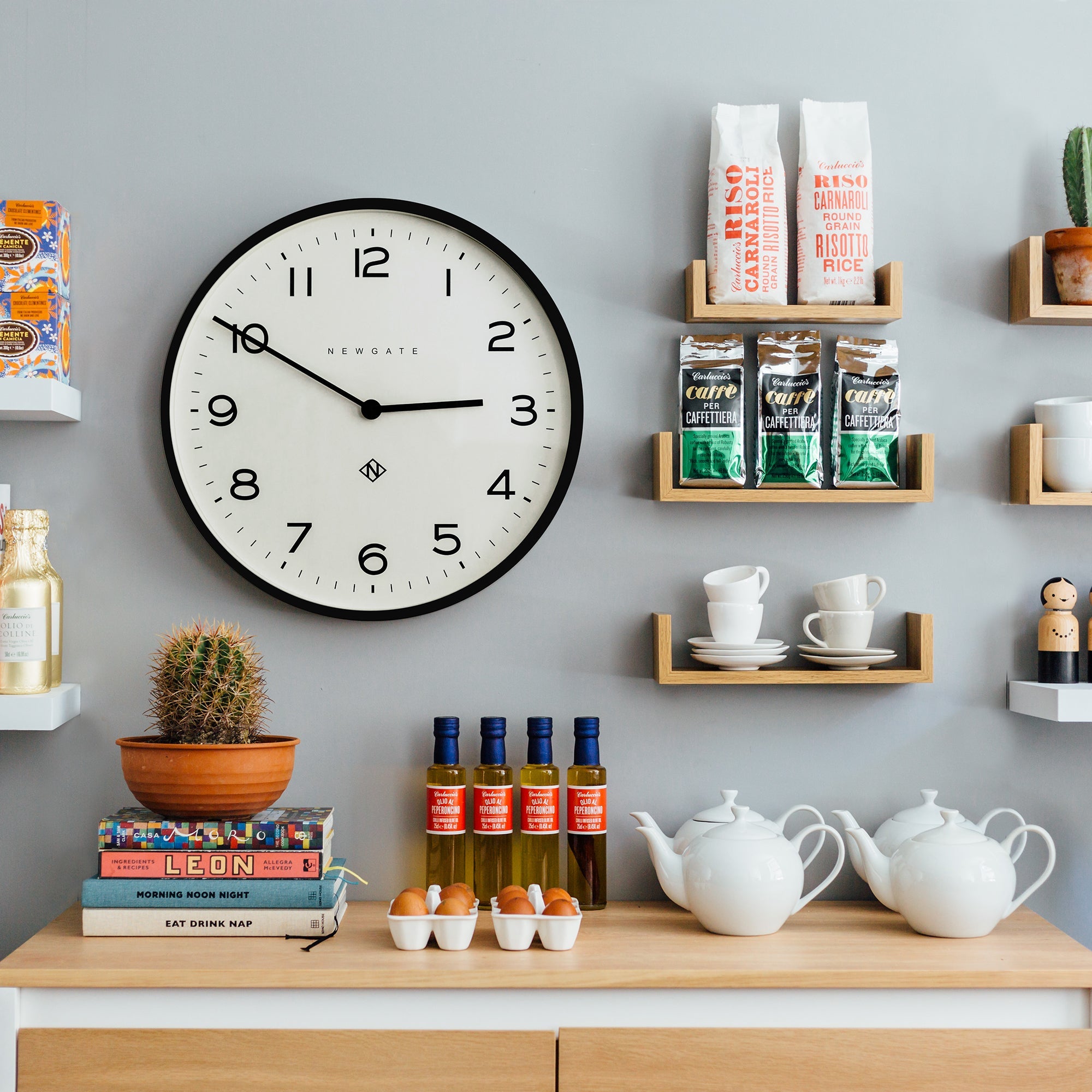 Newgate Number One Clock Echo Black-Home & Garden > Decor-PEROZ Accessories