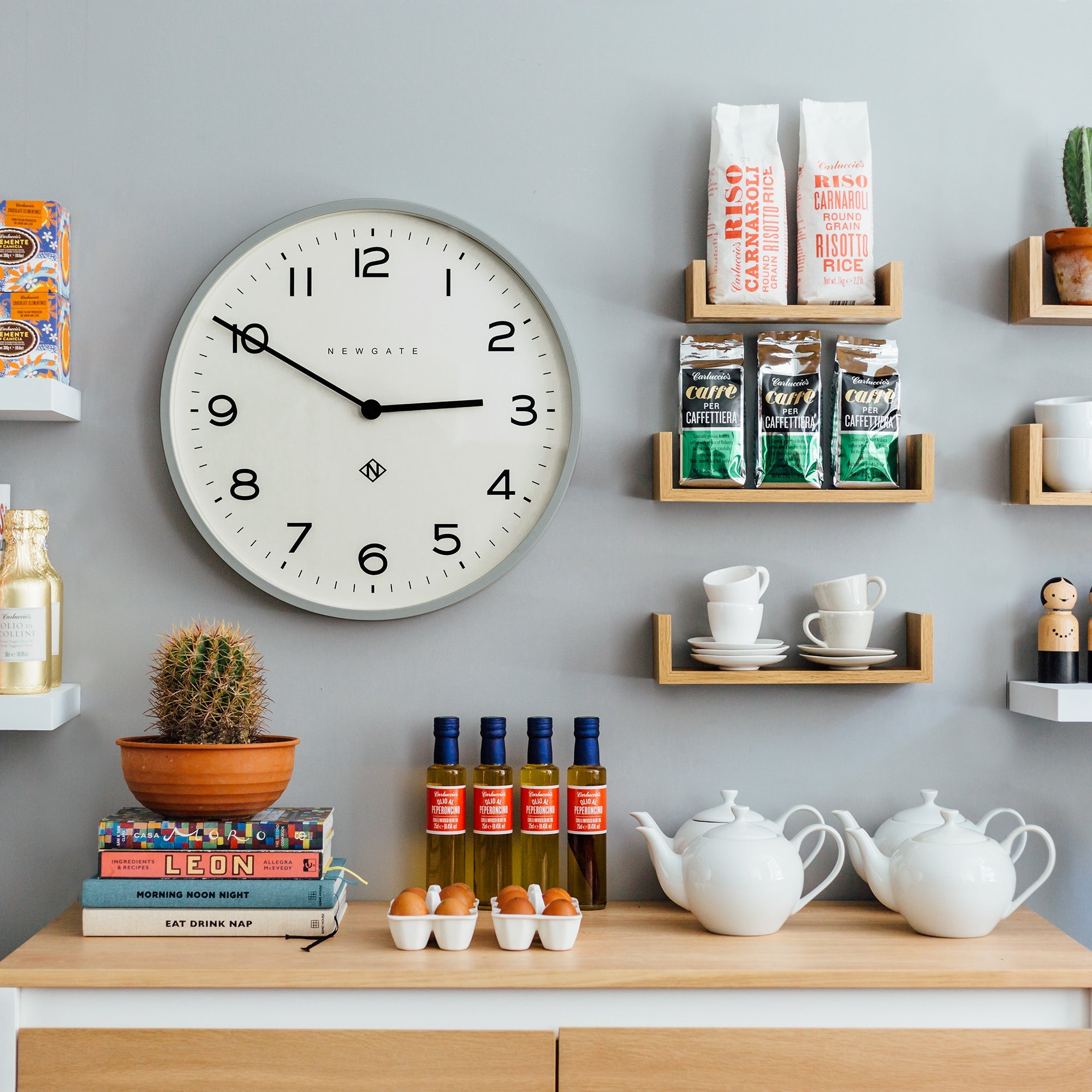 Newgate Number One Clock Echo Posh Grey-Home & Garden > Decor-PEROZ Accessories
