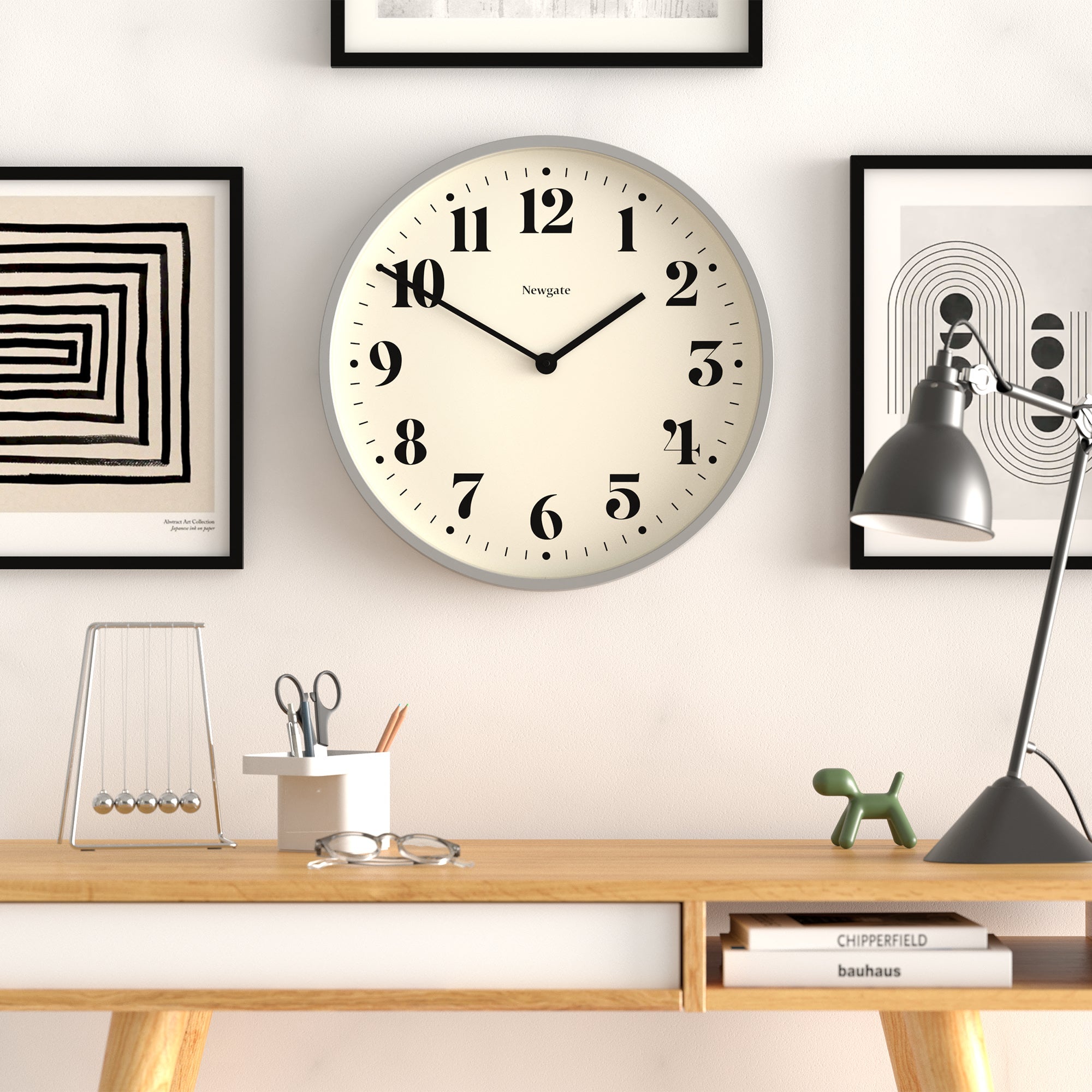 Newgate Number Two Wall Clock Matte Posh Grey-Home & Garden > Decor-PEROZ Accessories