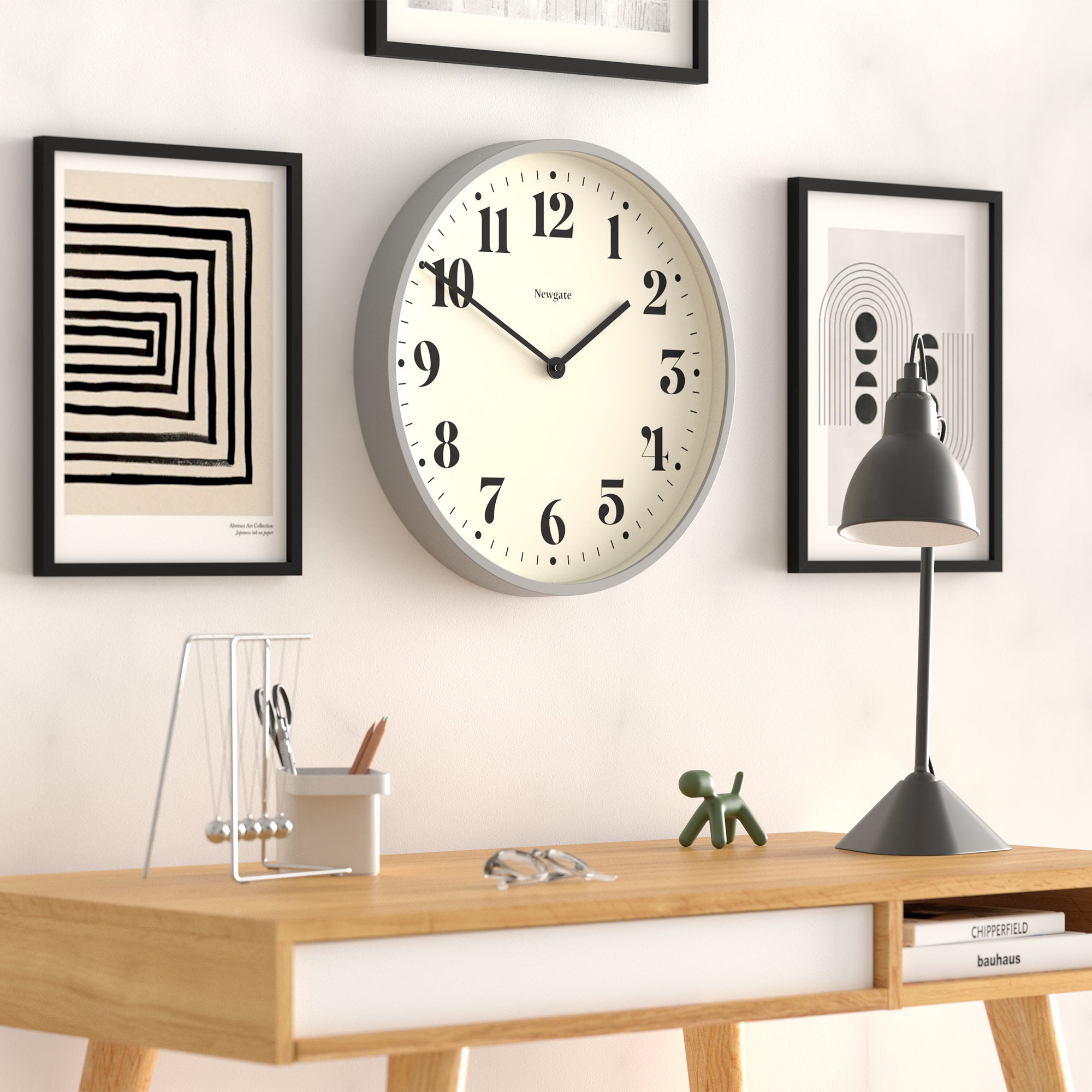 Newgate Number Two Wall Clock Matte Posh Grey-Home & Garden > Decor-PEROZ Accessories
