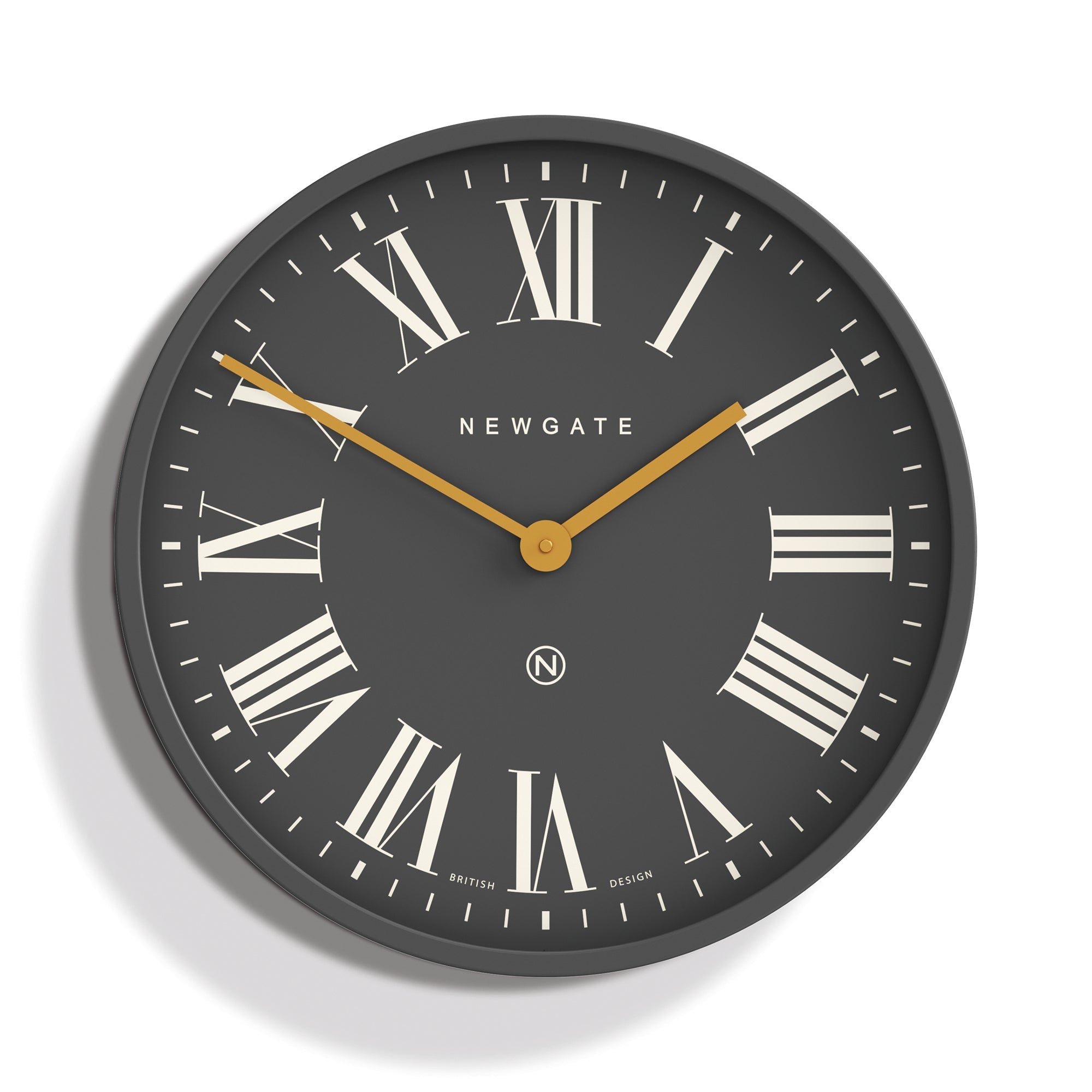Newgate Mr Butler Wall Clock Moonstone Grey Reverse Dial-Home & Garden > Decor-PEROZ Accessories