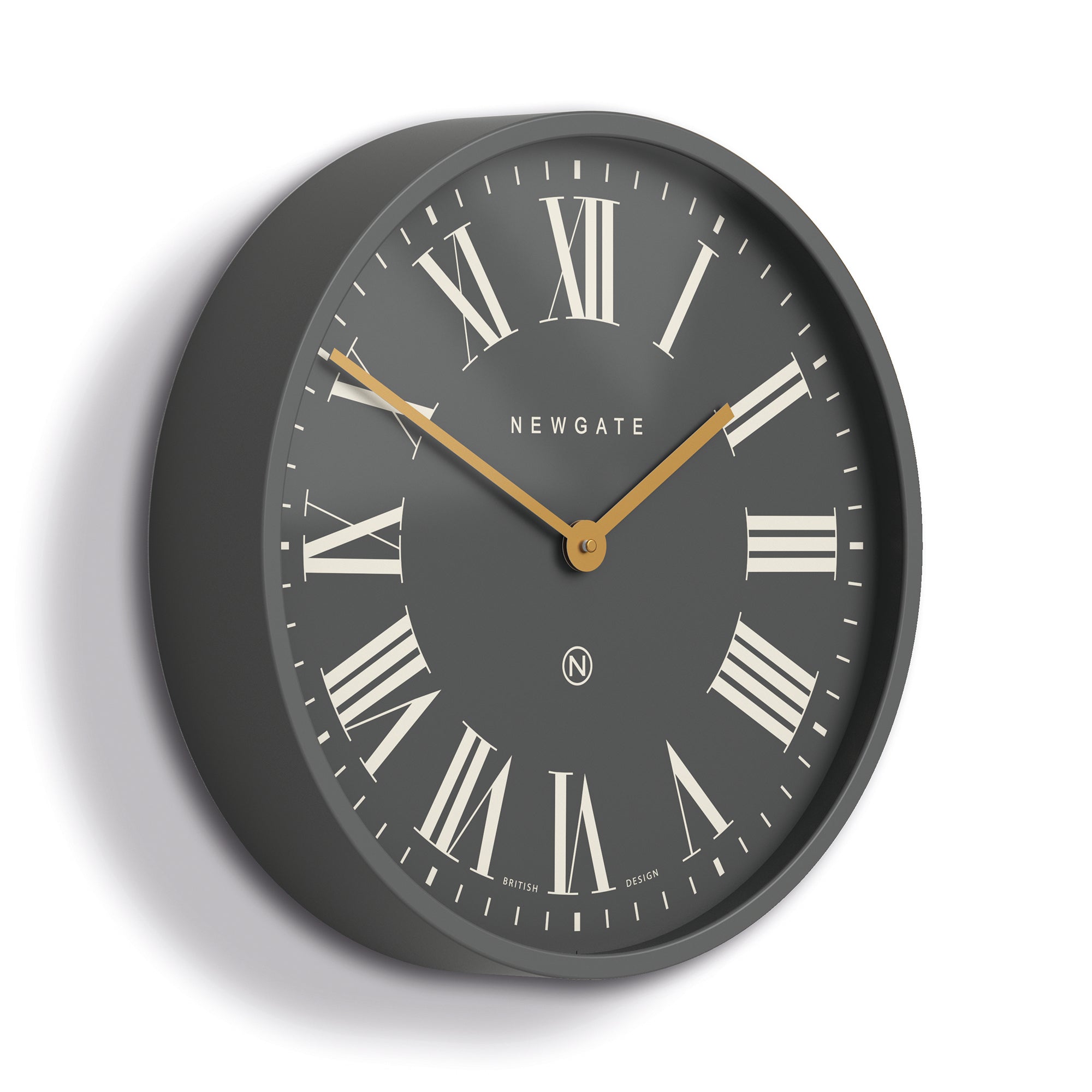 Newgate Mr Butler Wall Clock Moonstone Grey Reverse Dial-Home & Garden > Decor-PEROZ Accessories